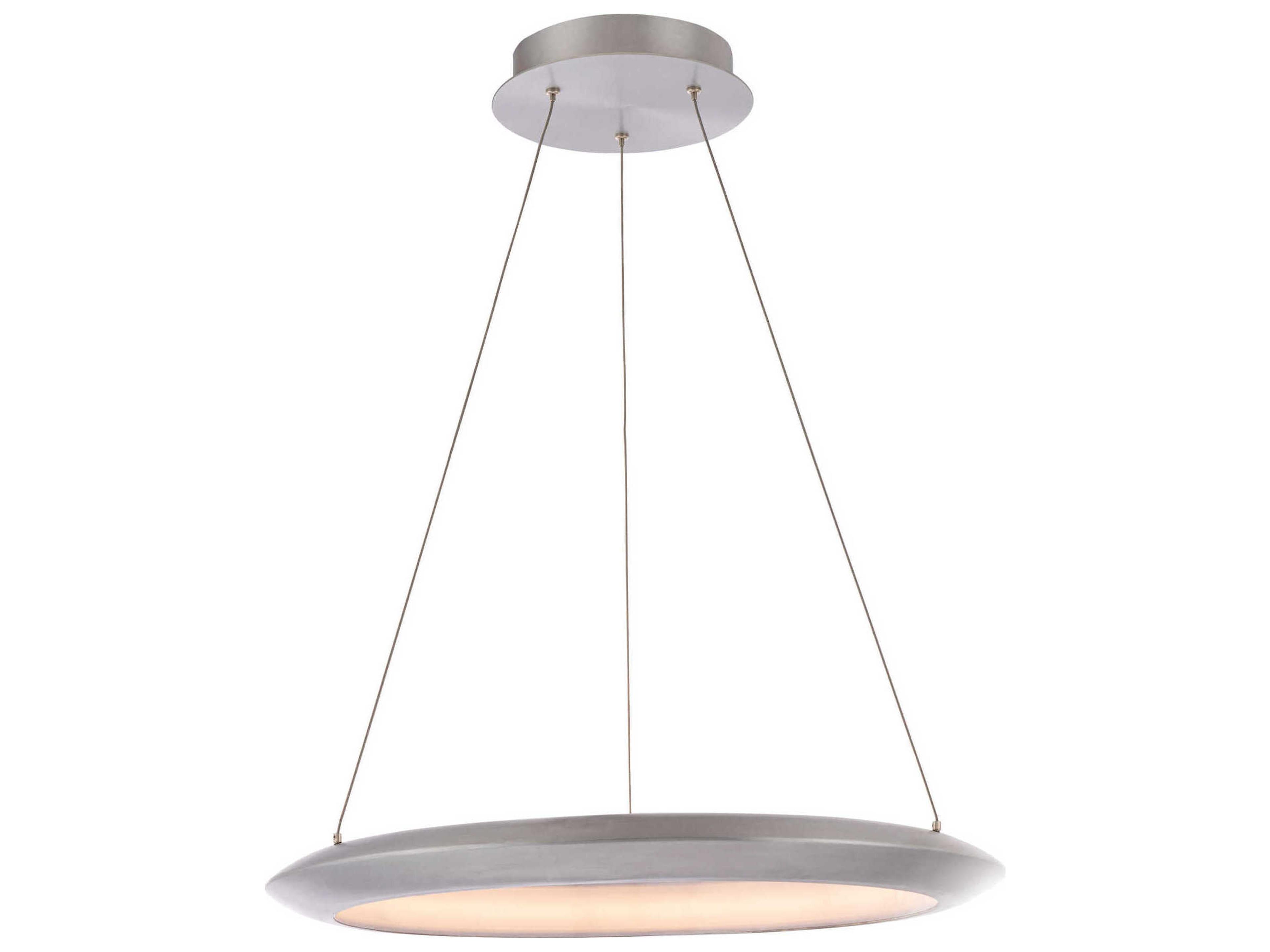 Modern Forms The Ring 1-Light Brushed Aluminum Silver LED Round Pendant