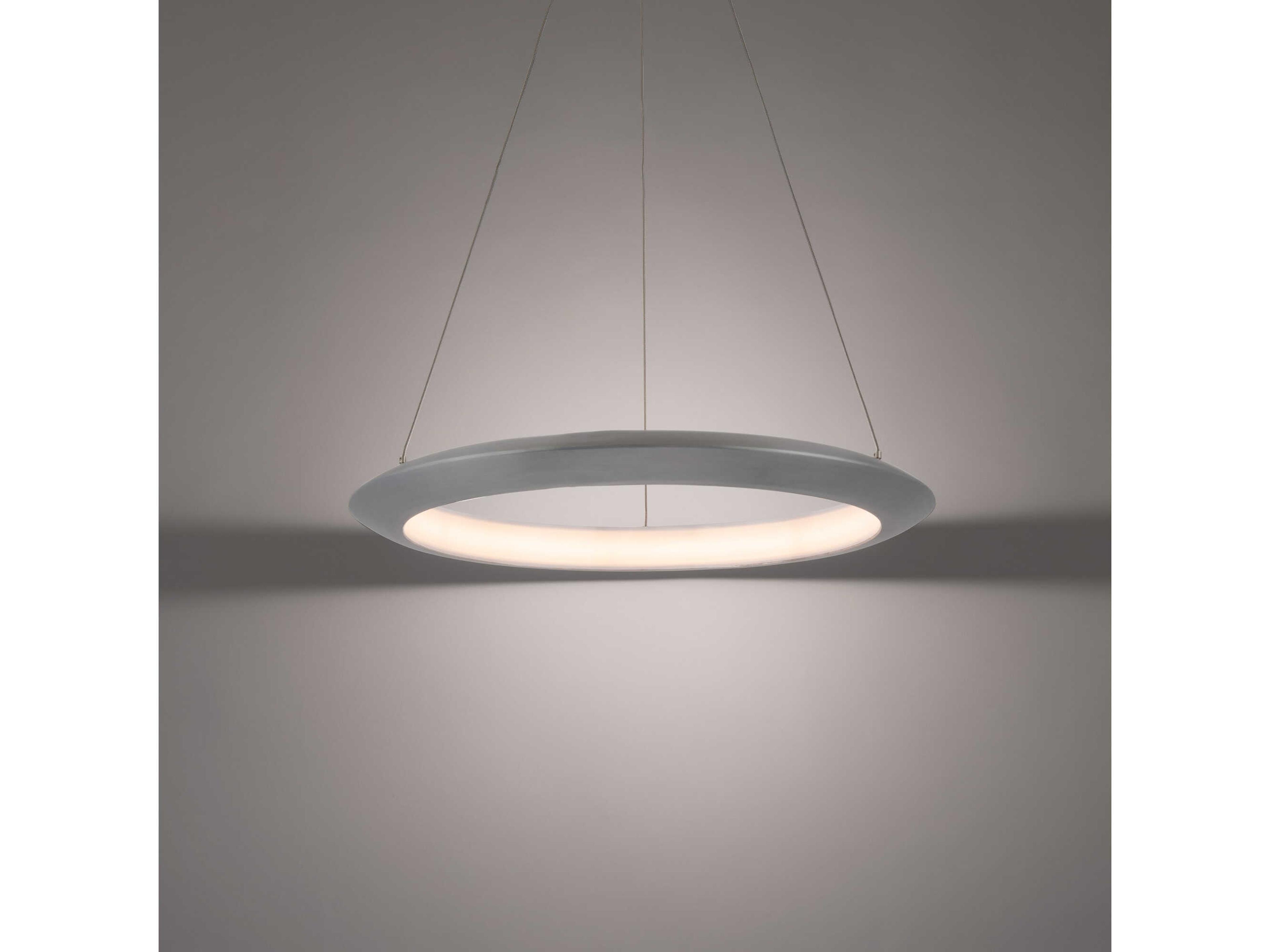 Modern Forms The Ring 1-Light Brushed Aluminum Silver LED Round Pendant