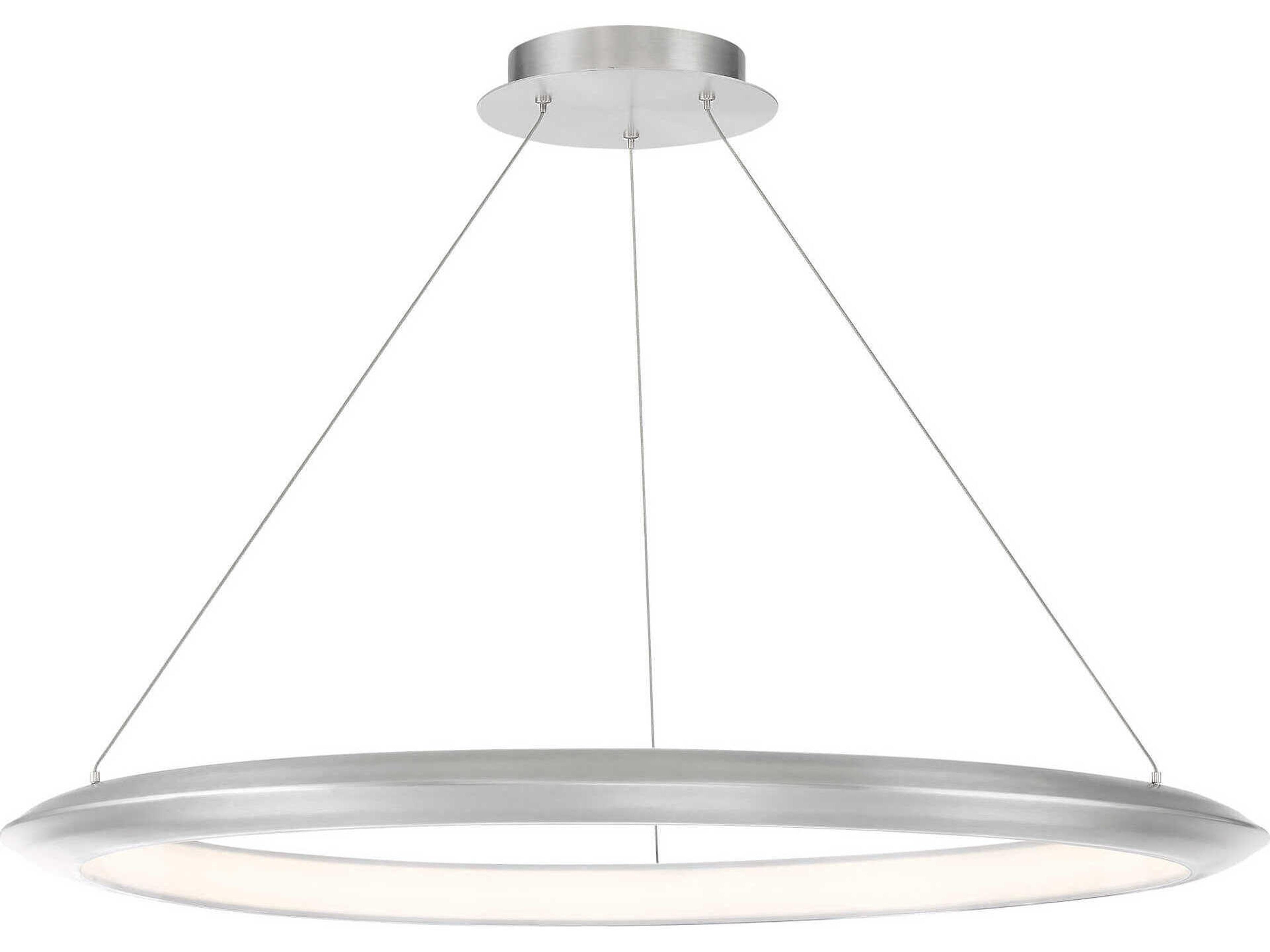 Modern Forms The Ring 1-Light Brushed Aluminum Silver LED Round Pendant