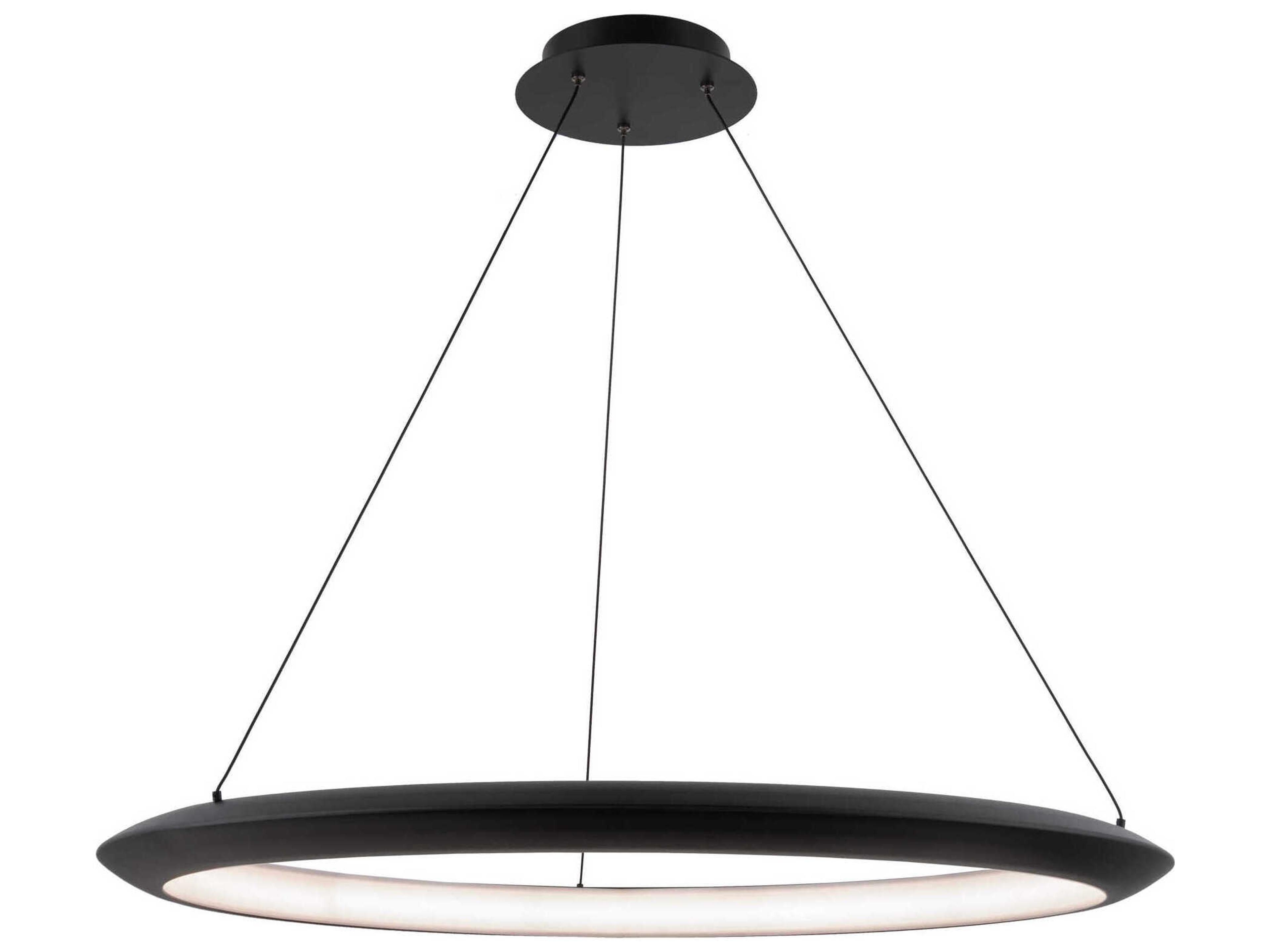 The Ring 1-Light Black LED Round Pendant
