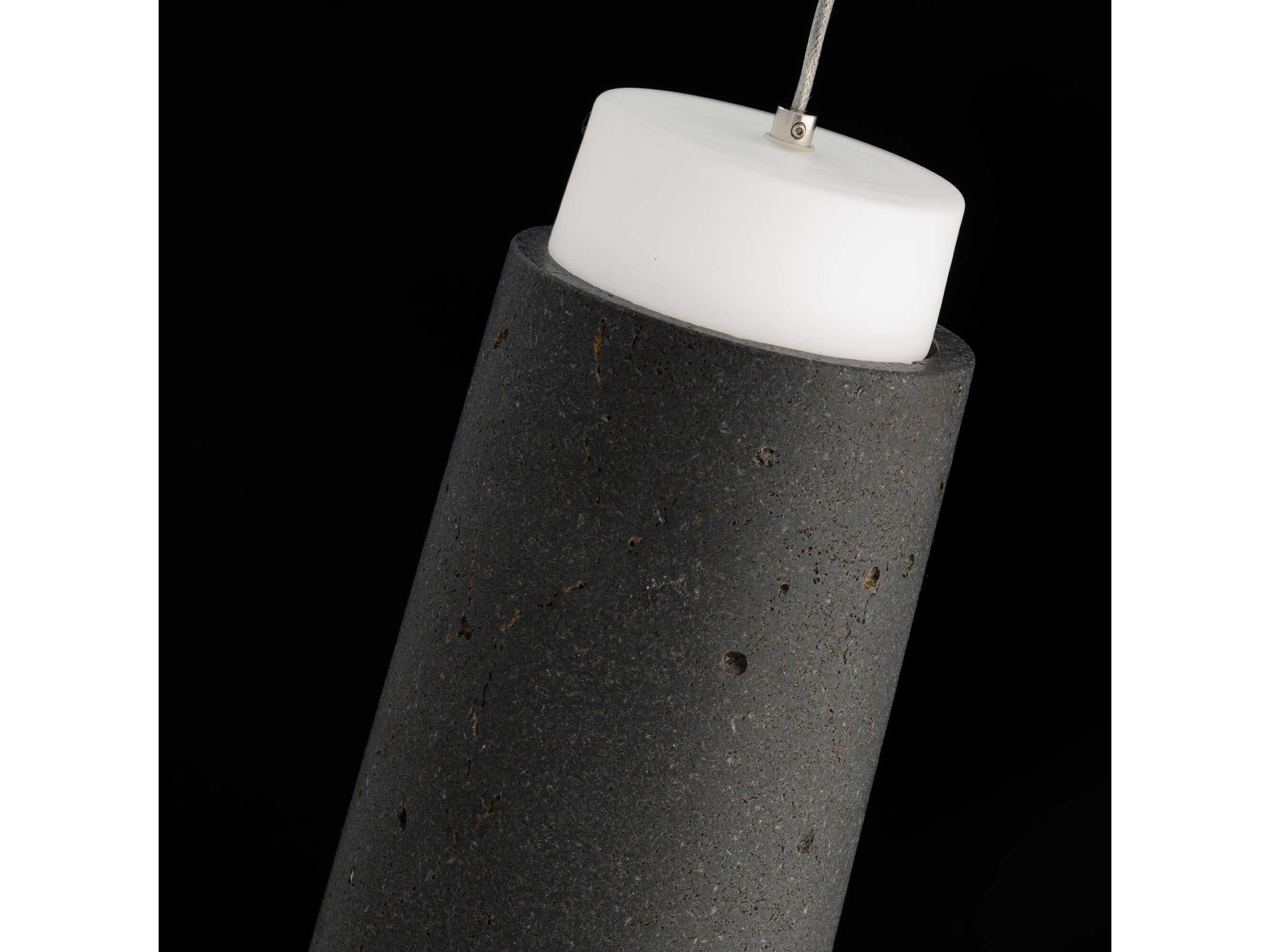 Modern Forms Chauncey 1-Light Bassalt Stone Black Mini Pendant