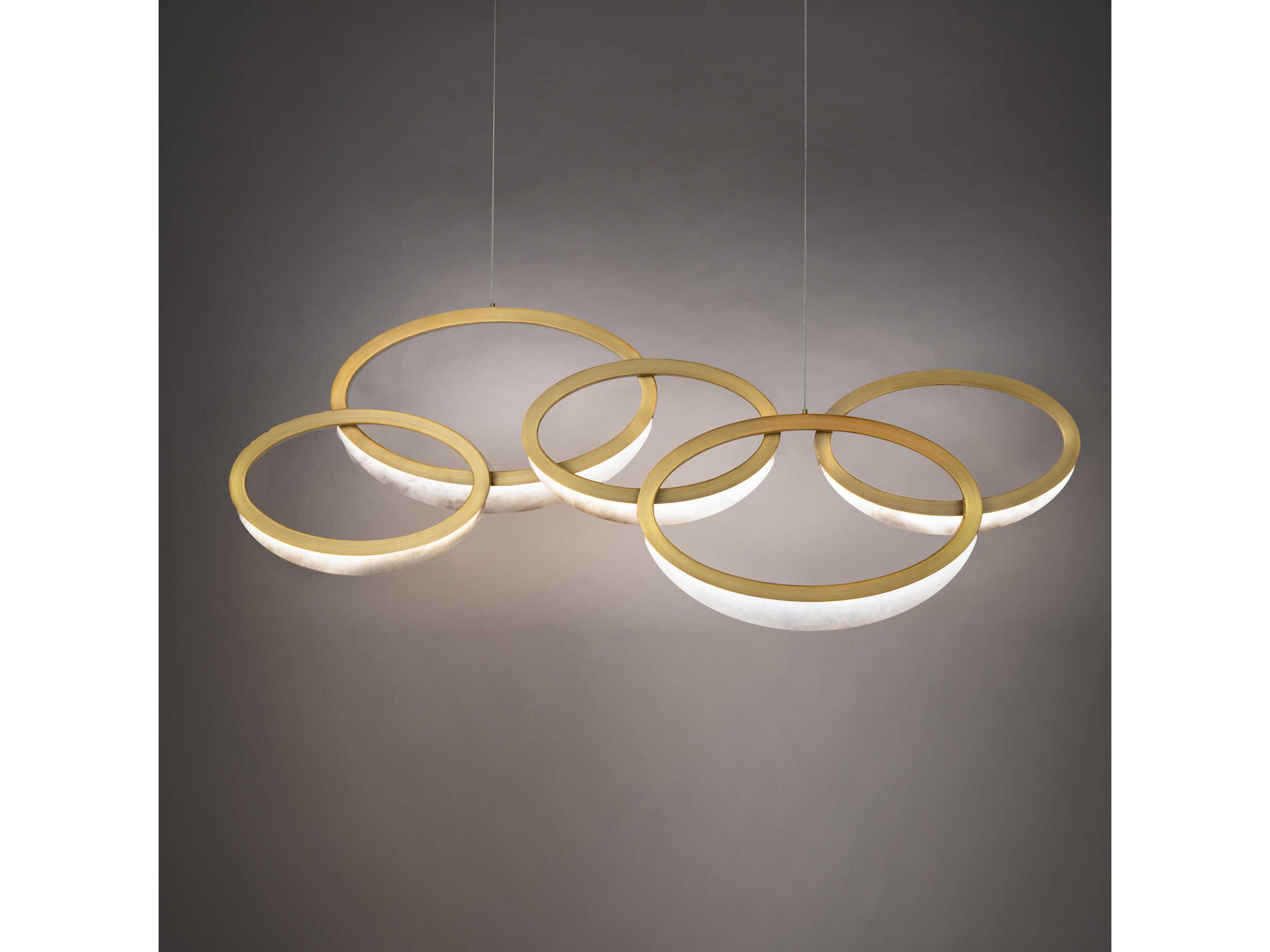 Modern Forms Orion 1-Light Aged Brass LED Linear Island Pendant