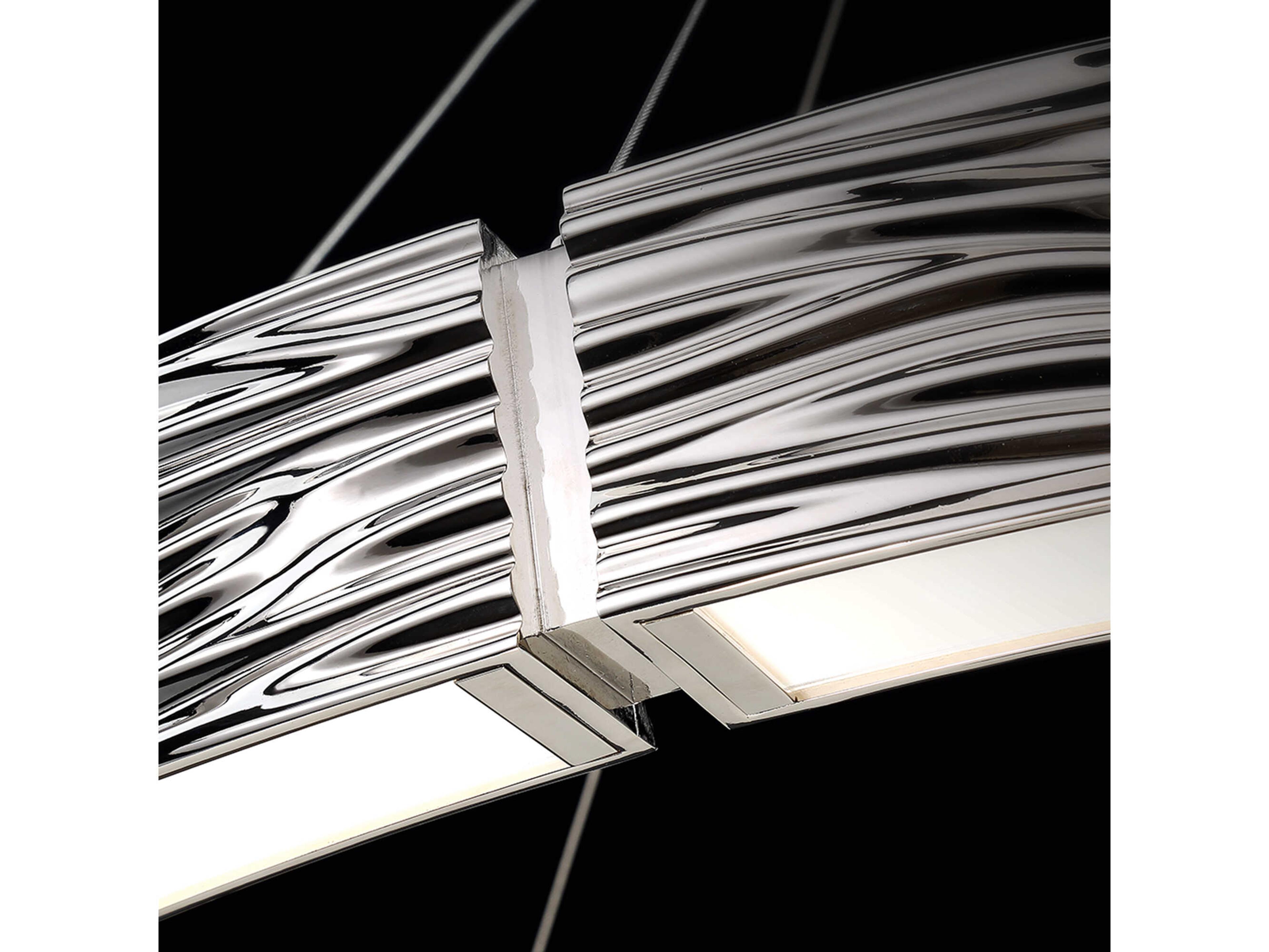 Modern Forms Zelda 12-Light Polished Nickel Glass LED Round Pendant