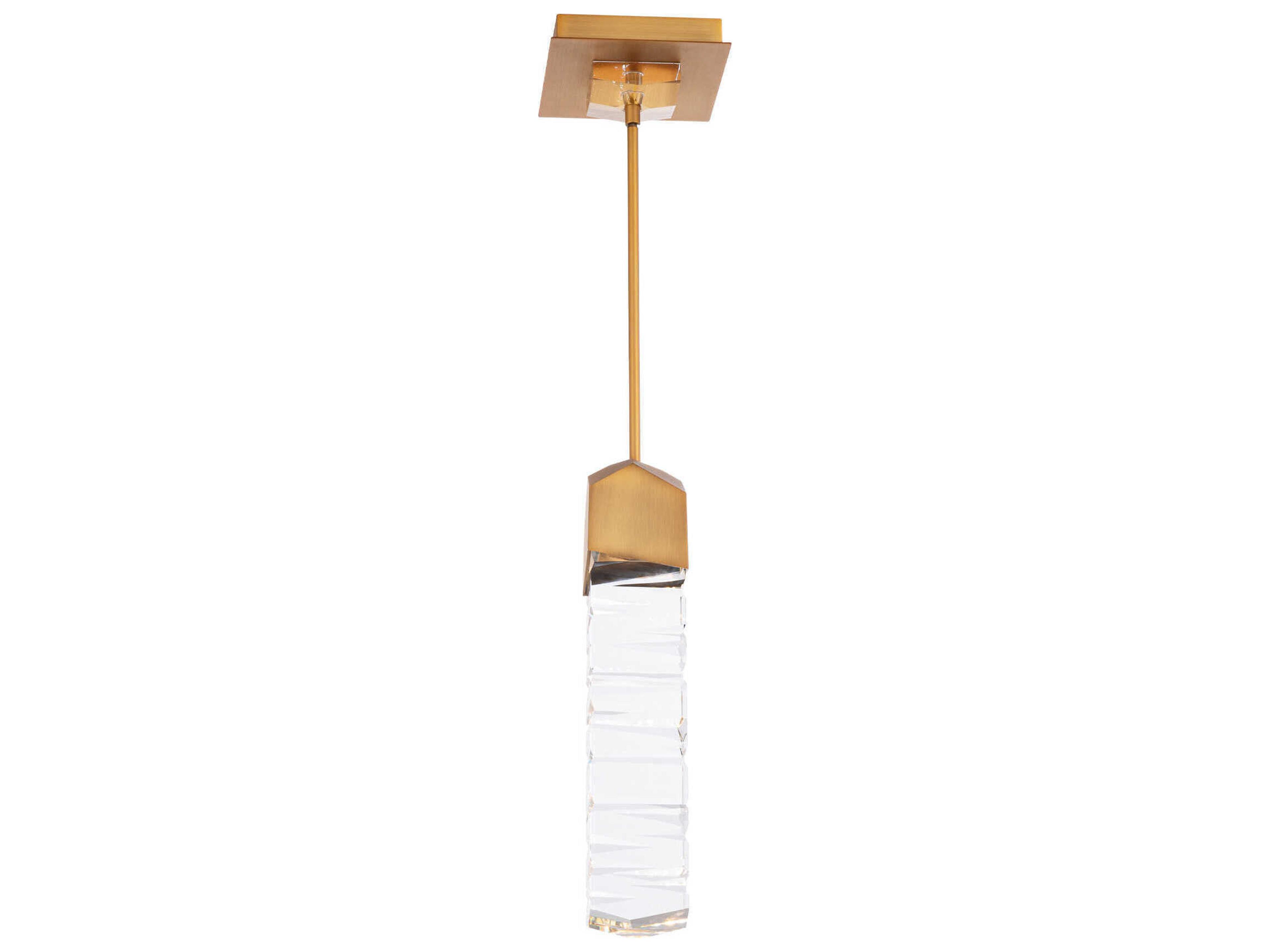 Modern Forms Juliet 1-Light Aged Brass Crystal LED Mini Pendant