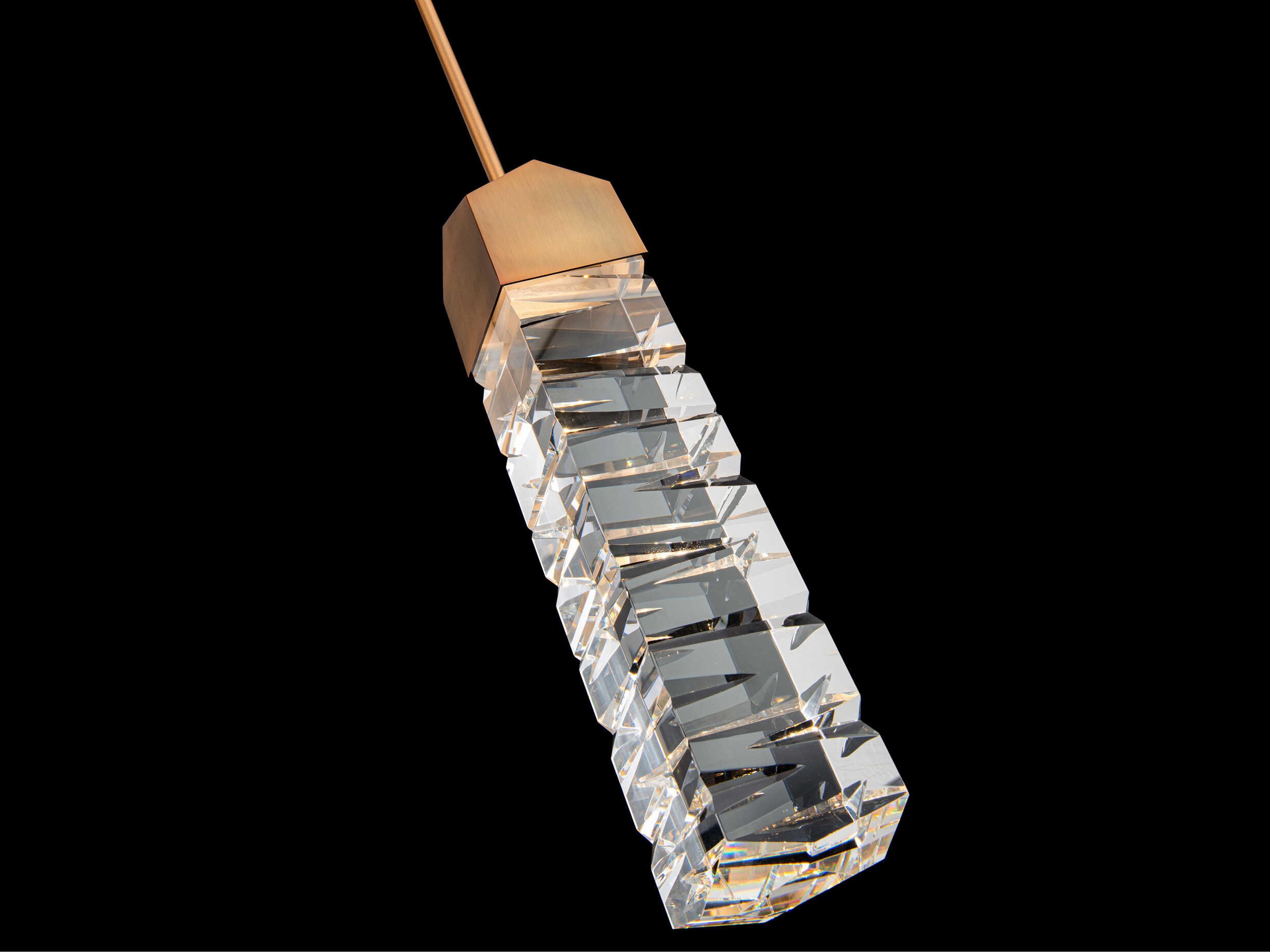 Modern Forms Juliet 1-Light Aged Brass Crystal LED Mini Pendant