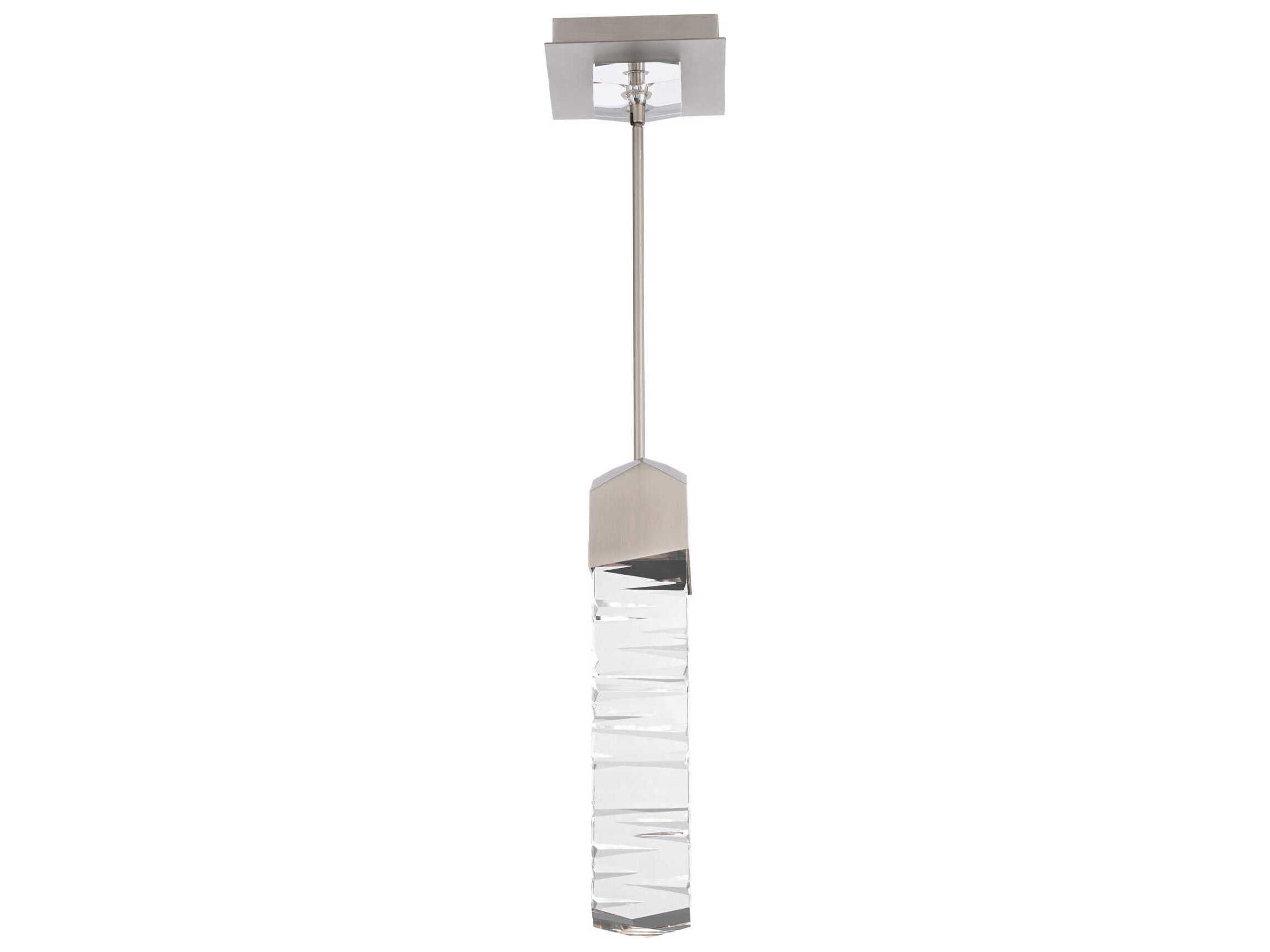 Modern Forms Juliet 1-Light Brushed Nickel Crystal LED Mini Pendant