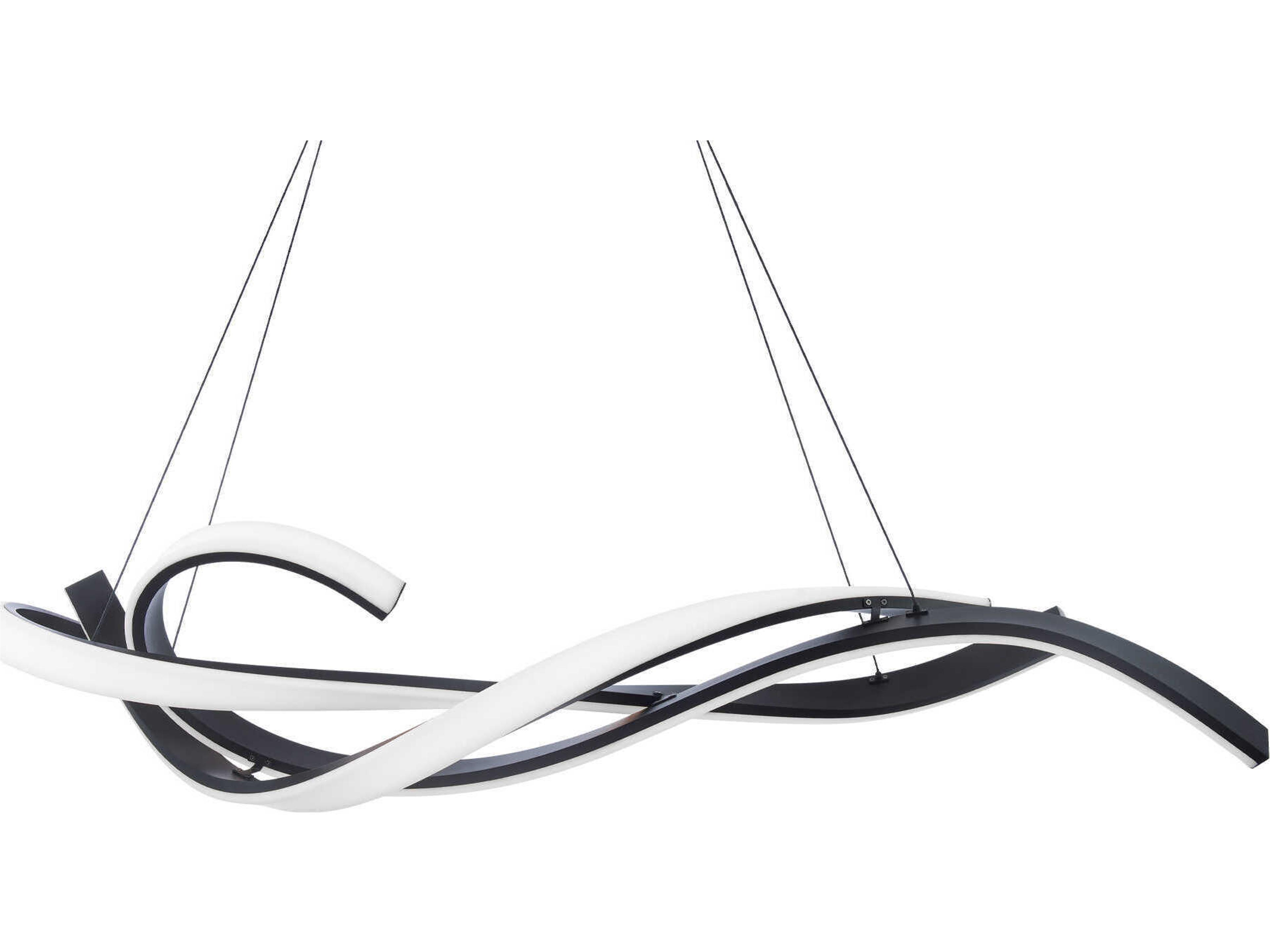 Modern Forms Tidal 1-Light Black LED Linear Island Pendant