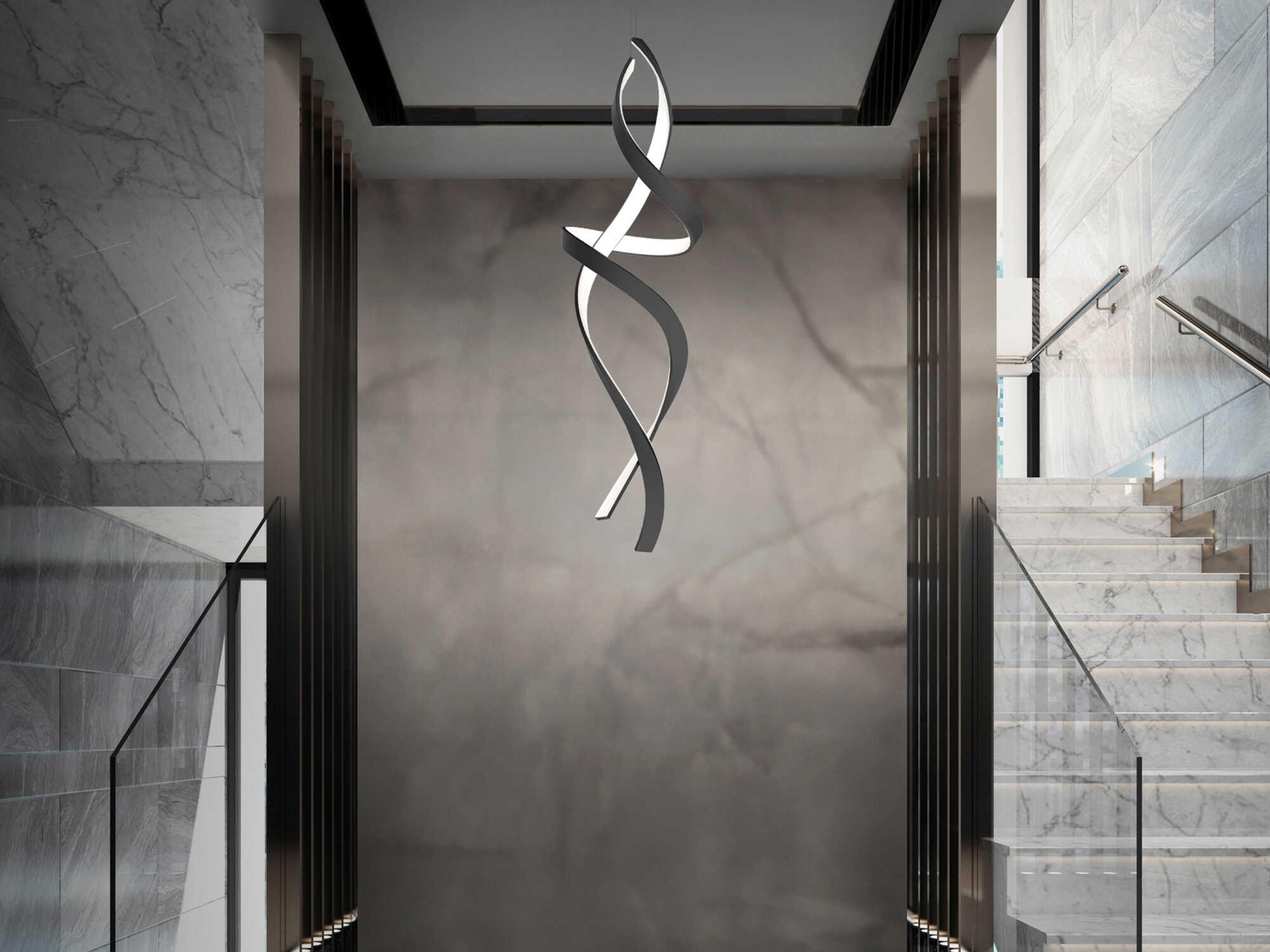 Modern Forms Synopsis 1-Light Black Pendant