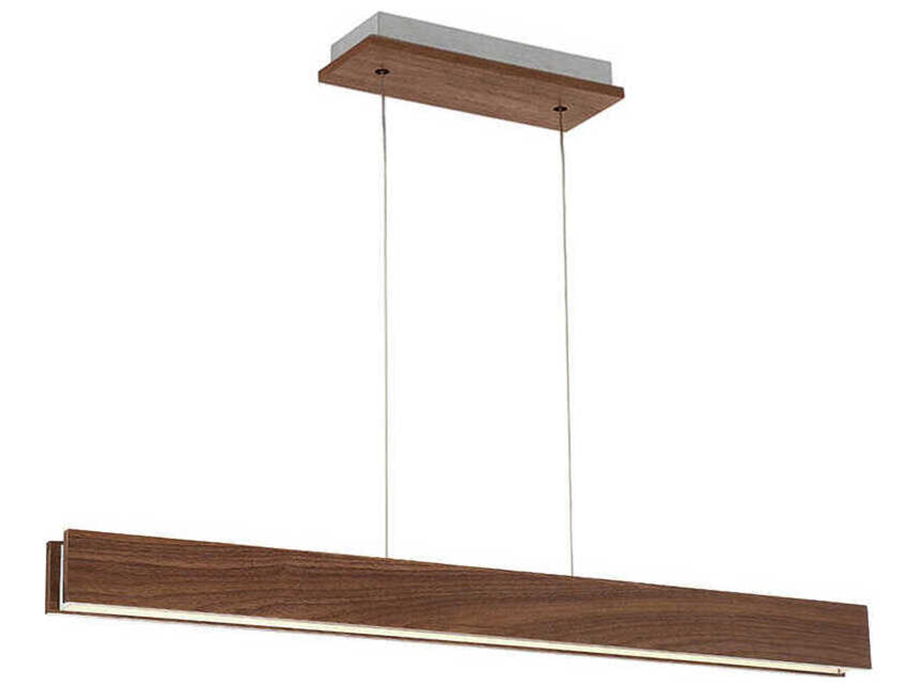 Drift LED Linear Pendant Dark Walnut