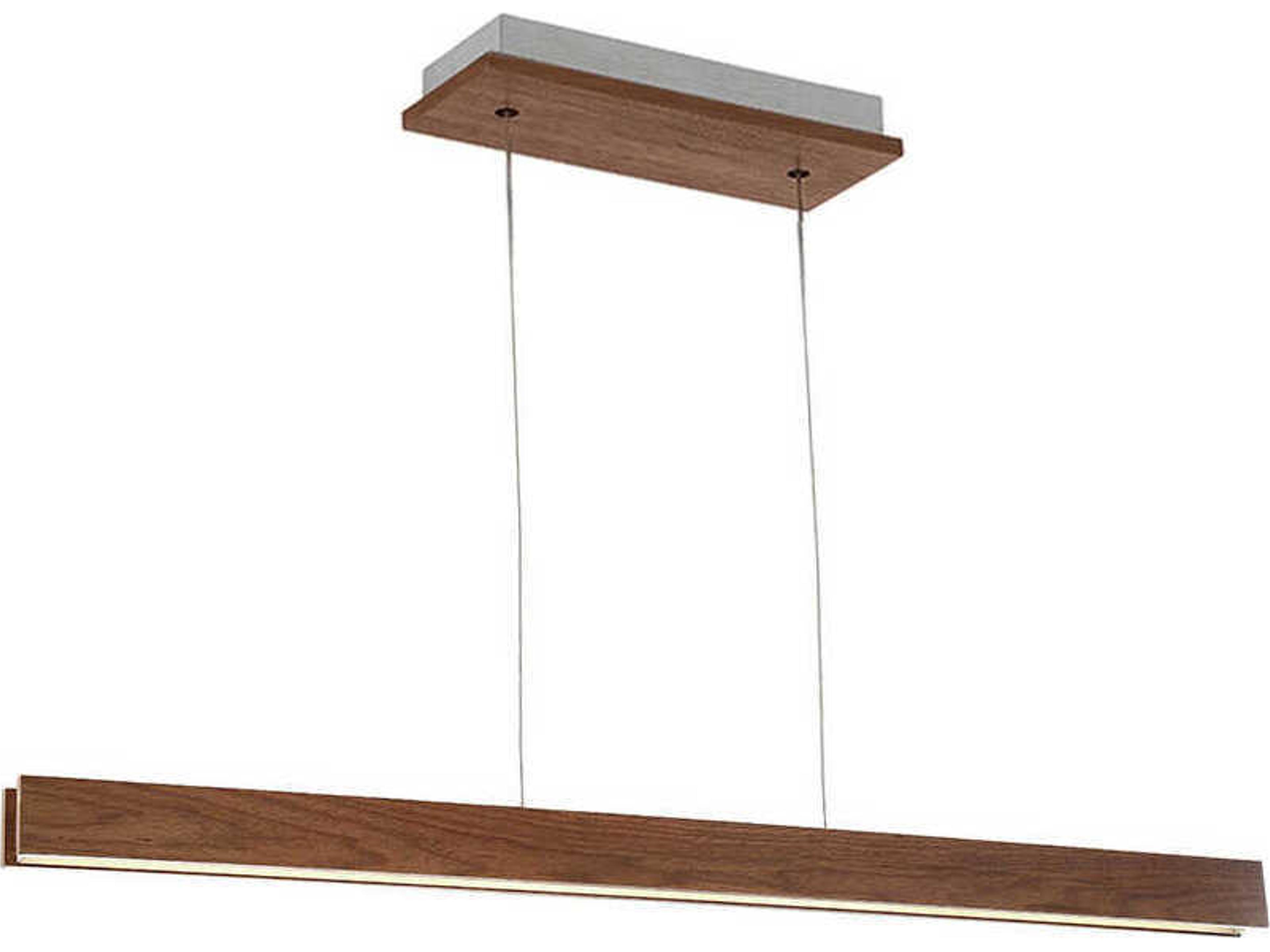 Drift LED Linear Pendant Dark Walnut