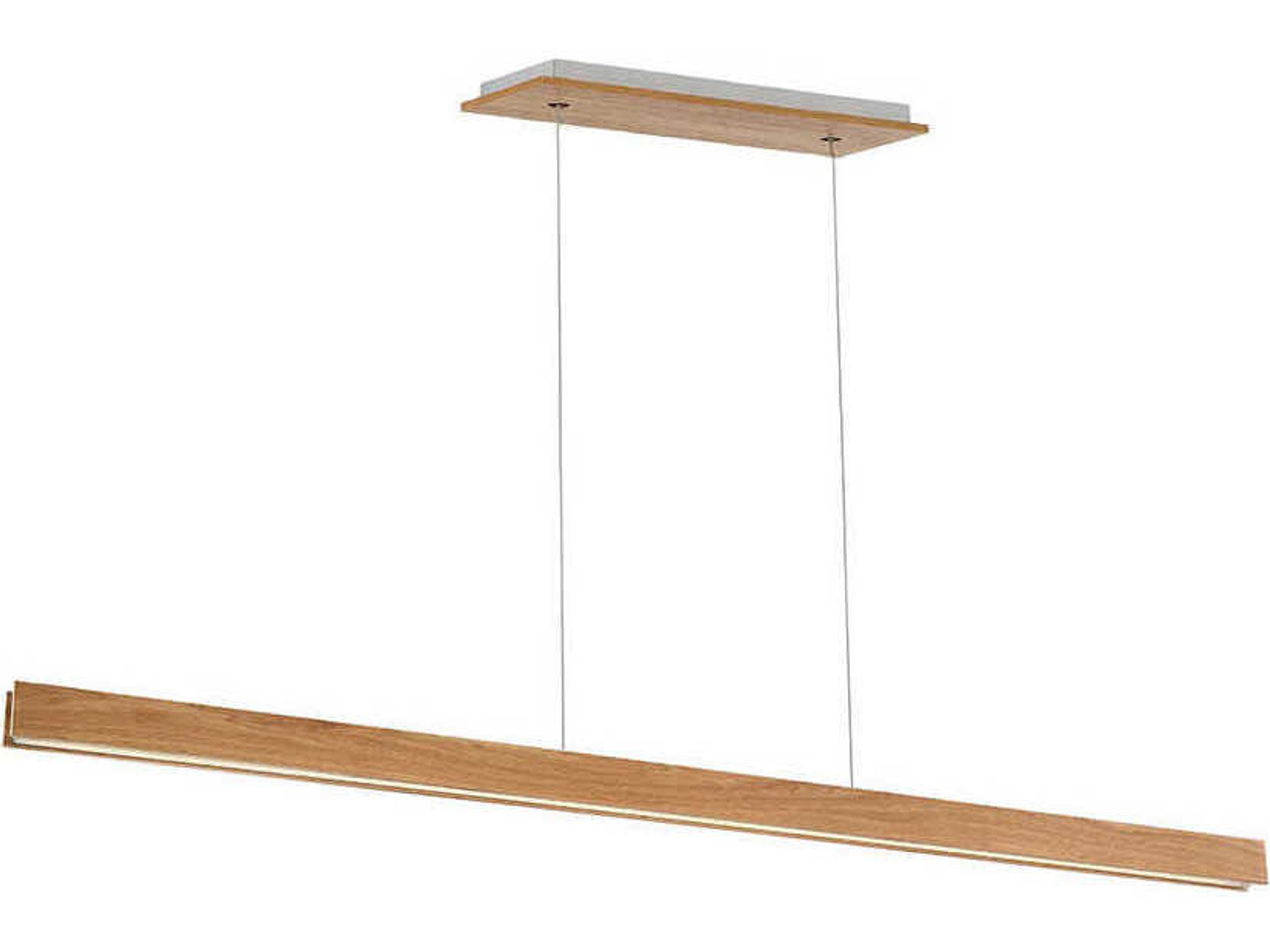 Drift LED Linear Pendant 84-Inch Walnut