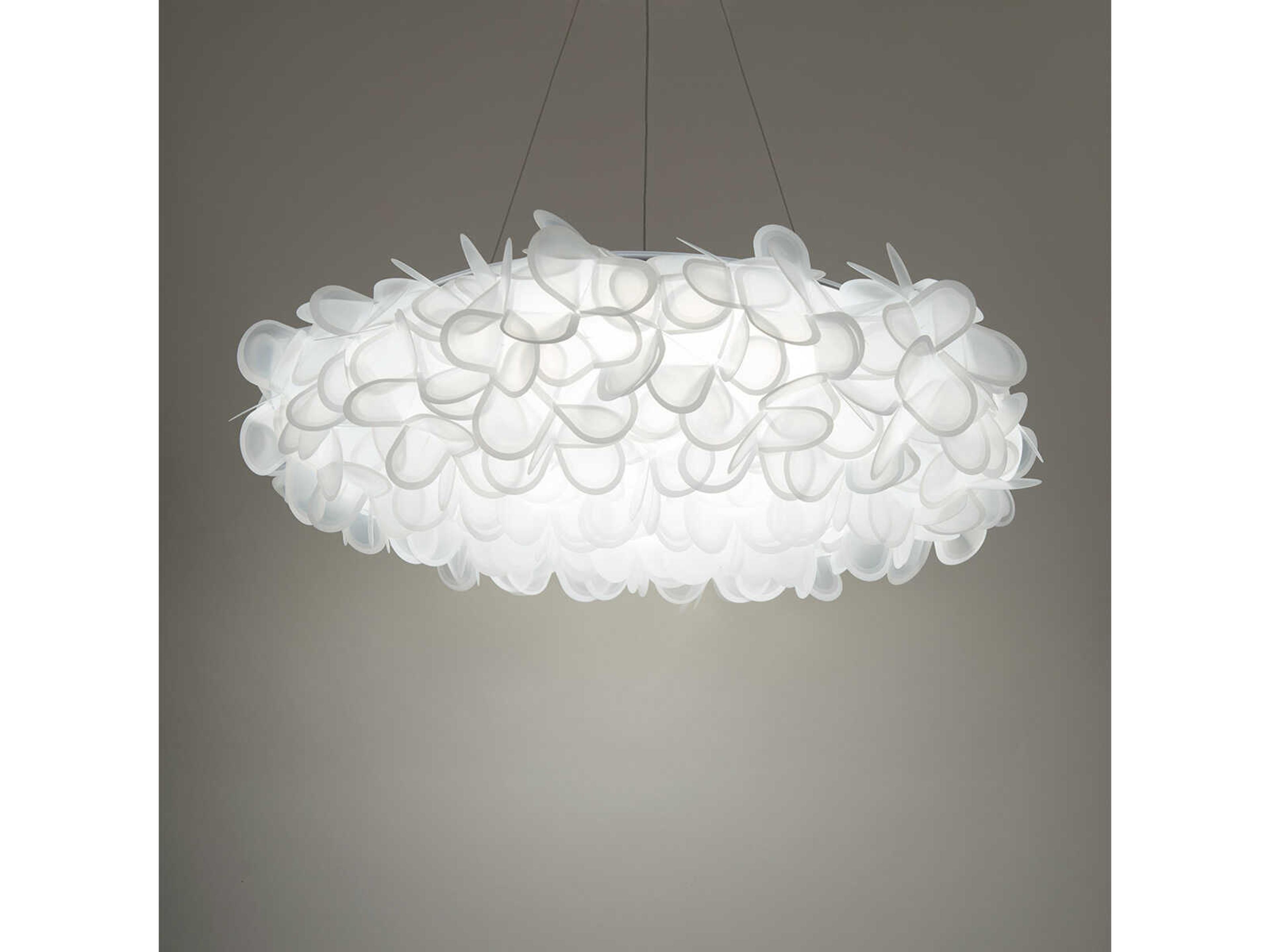 Modern Forms Fluffy 1-Light Brushed Nickel White LED Pendant
