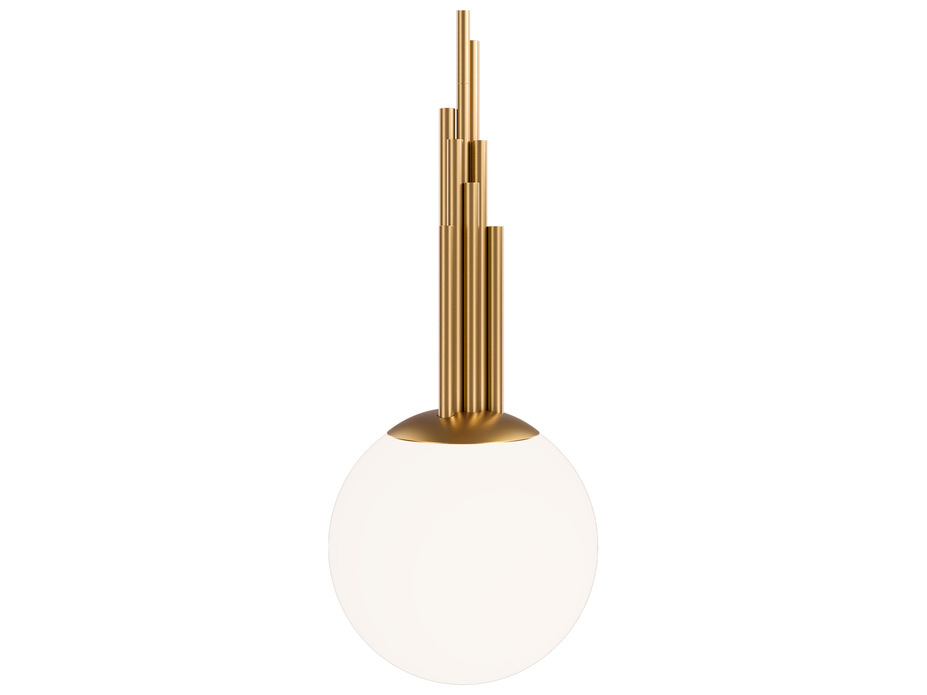 Sybil 1-Light Aged Brass Globe Mini Pendant