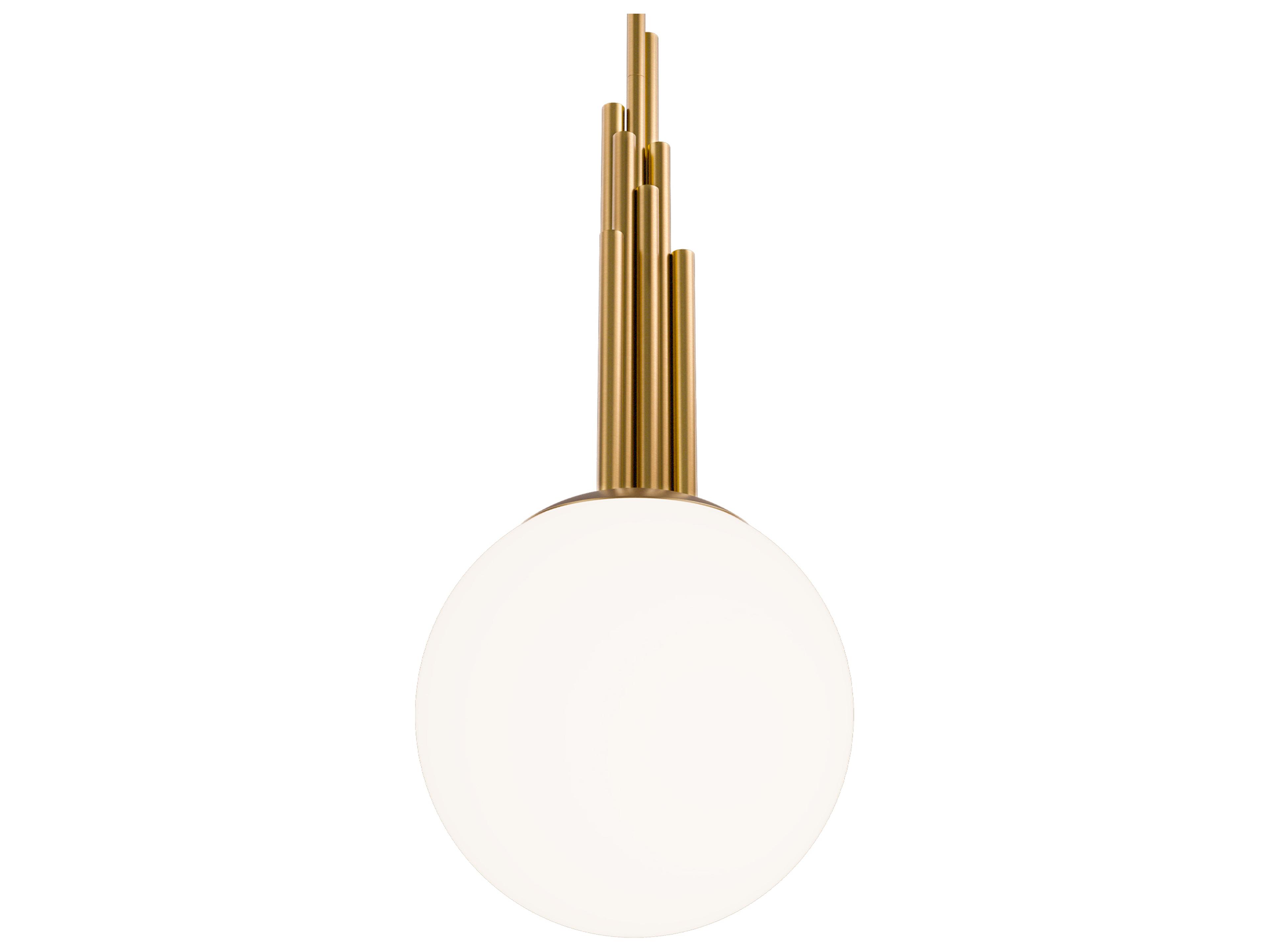 Modern Forms Sybil 1-Light Aged Brass Globe Mini Pendant