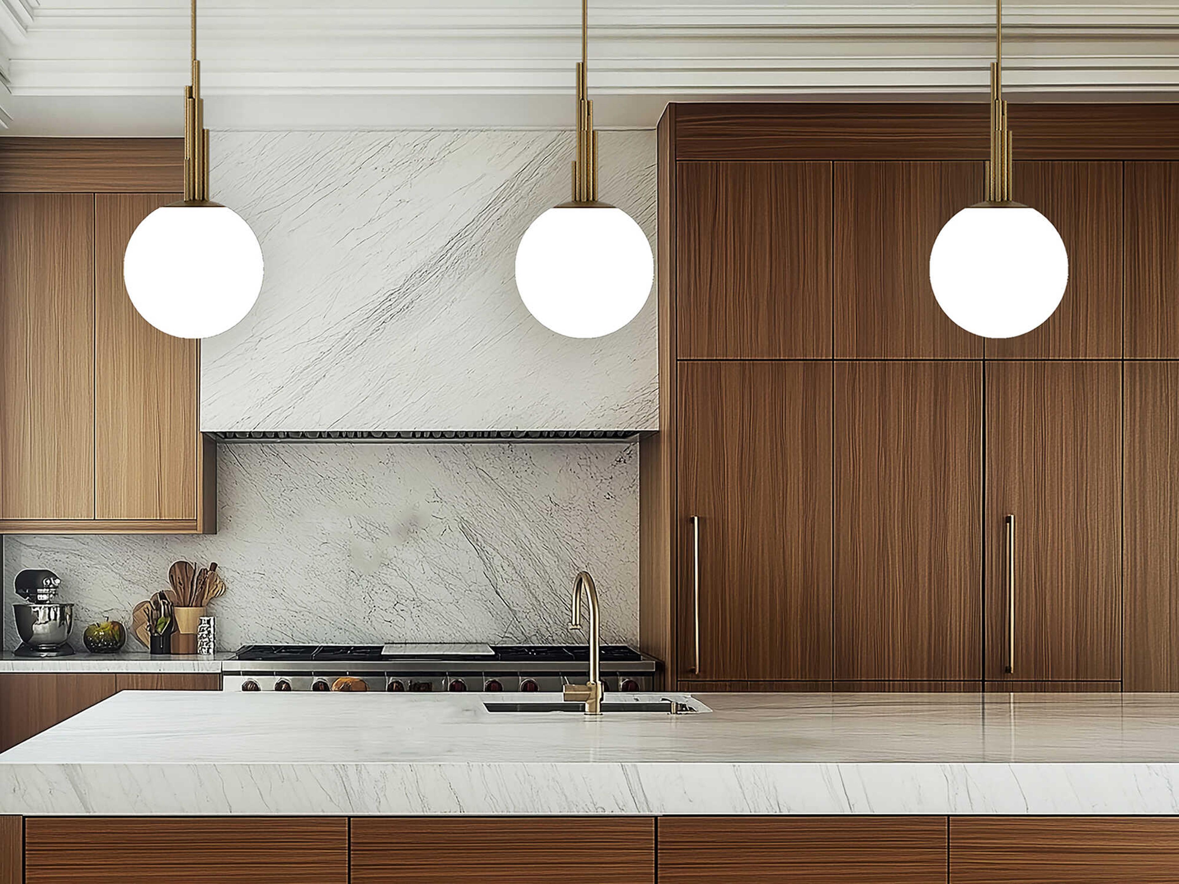 Modern Forms Sybil 1-Light Aged Brass Globe Mini Pendant