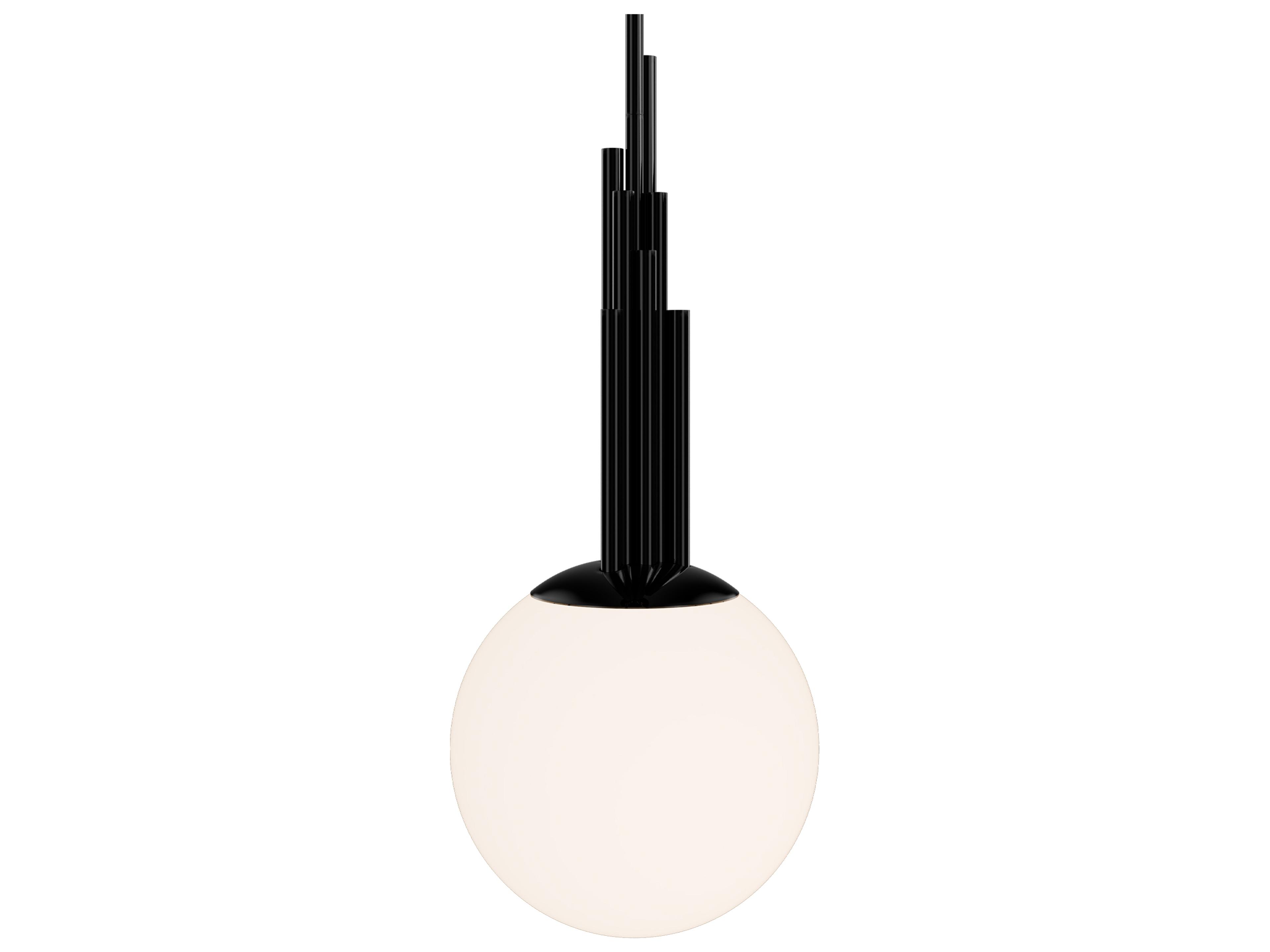Sybil 1-Light Polished Black Nickel Globe Mini Pendant