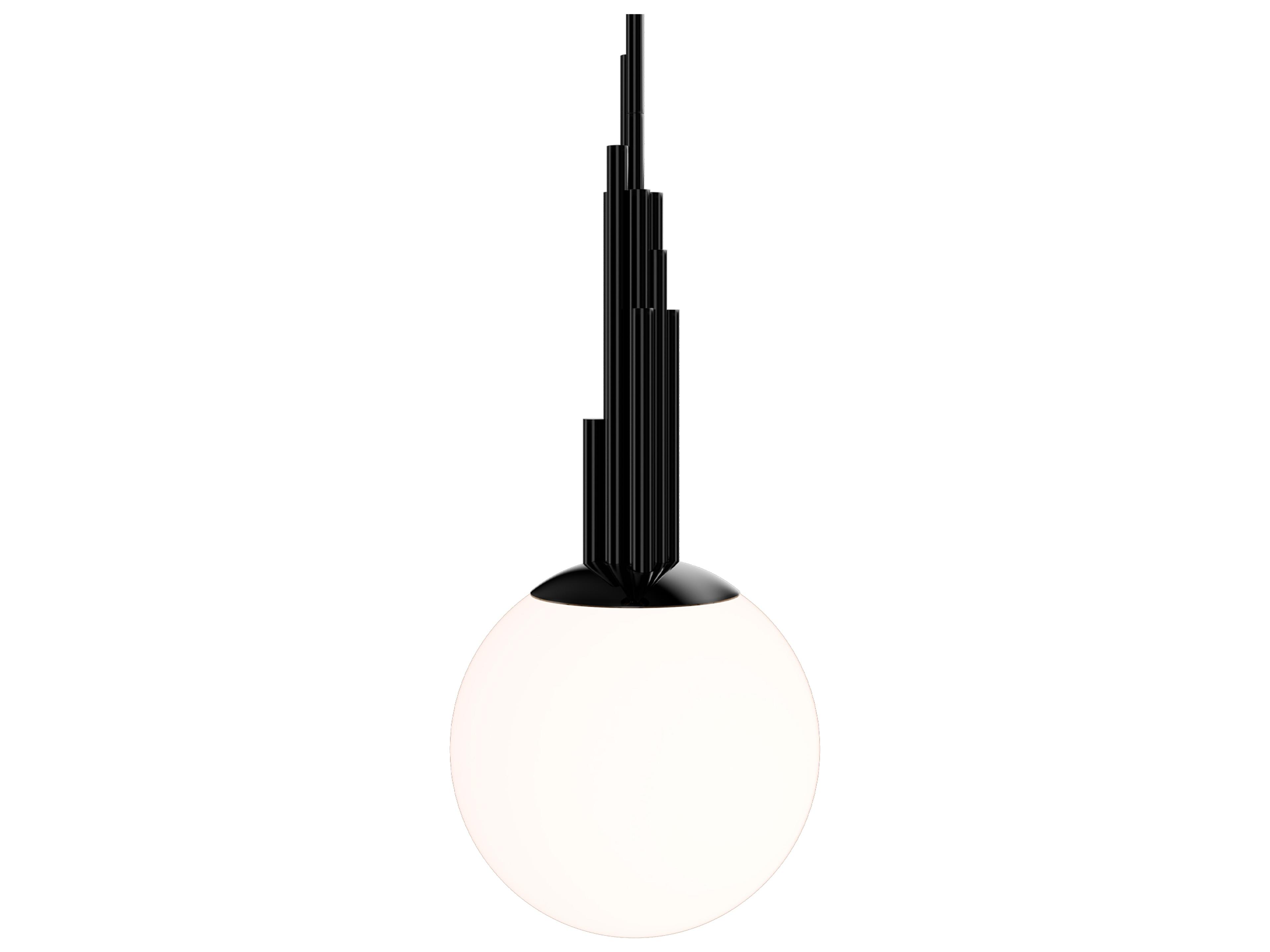 Modern Forms Sybil 1-Light Polished Black Nickel Globe Mini Pendant