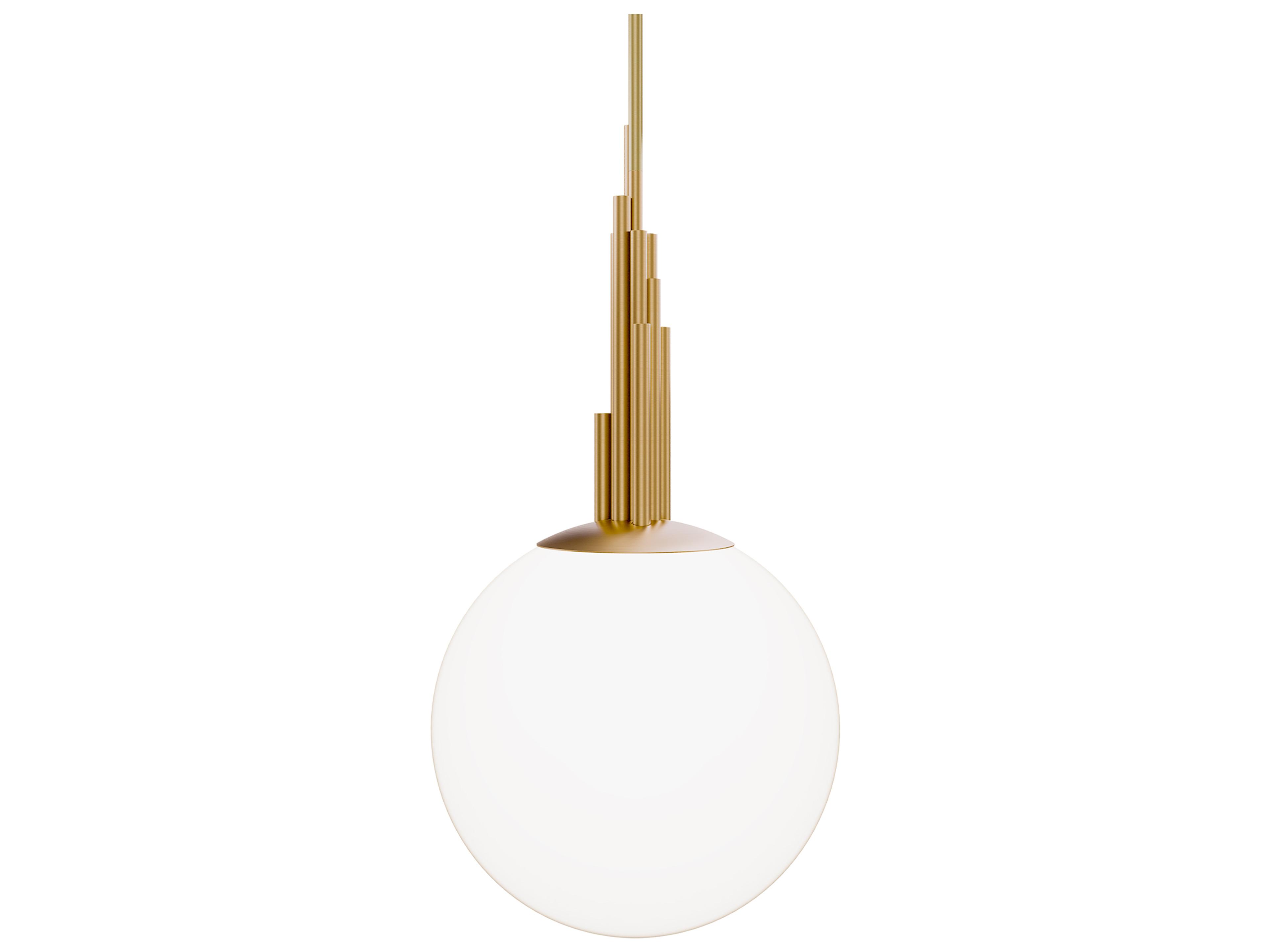 Modern Forms Sybil 1-Light Aged Brass Globe Pendant
