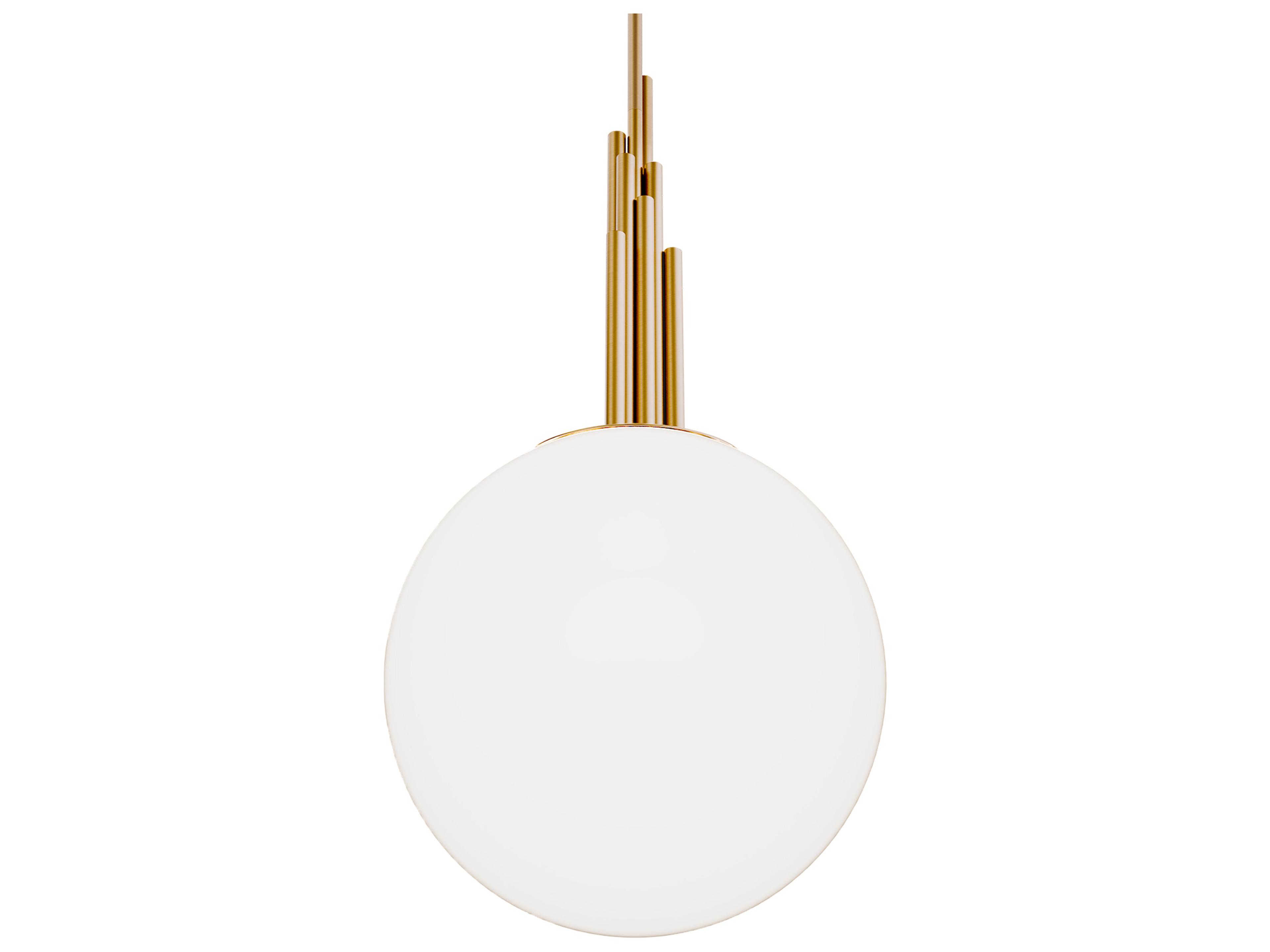Modern Forms Sybil 1-Light Aged Brass Globe Pendant