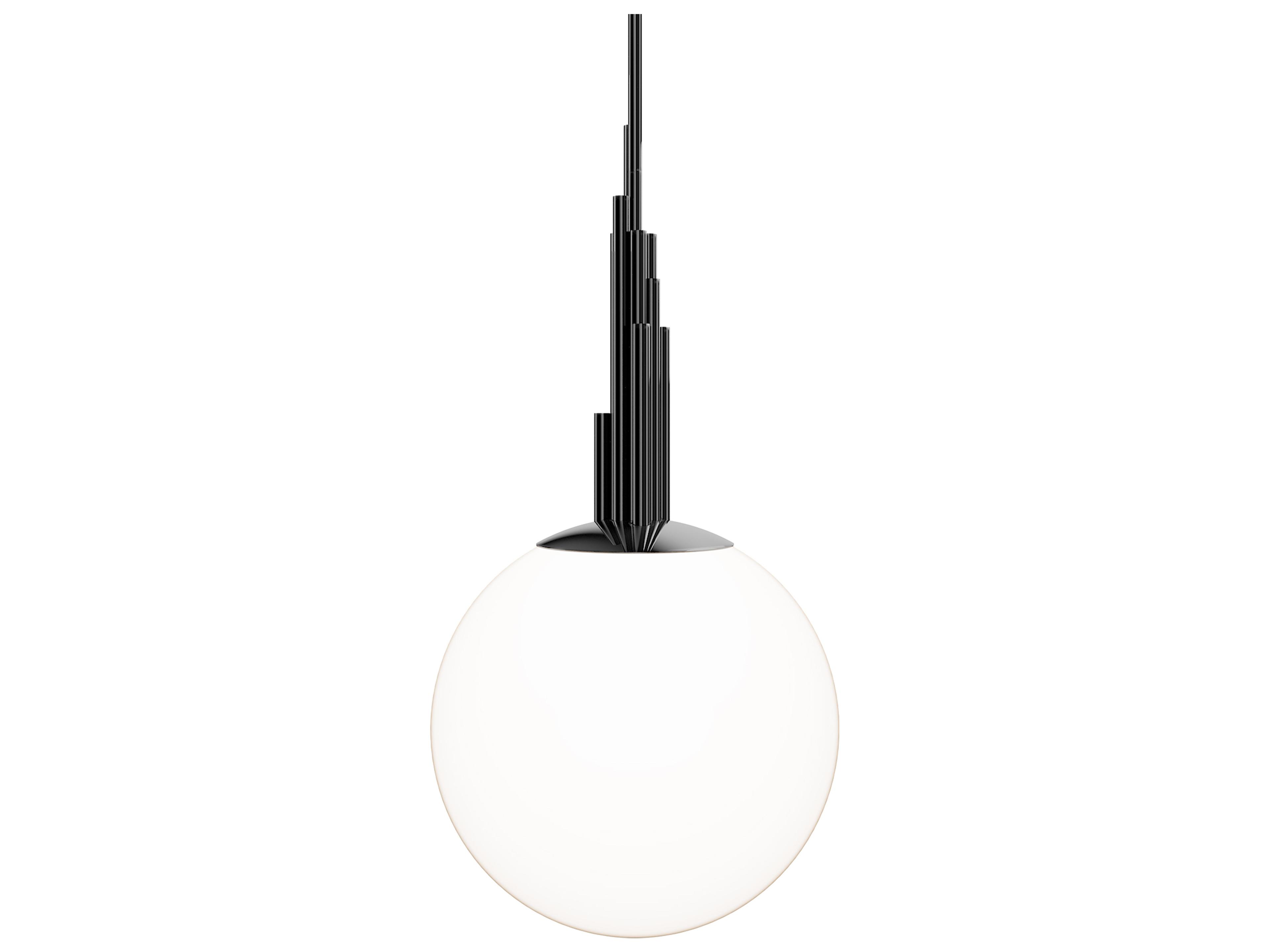 Modern Forms Sybil 1-Light Polished Black Nickel Pendant
