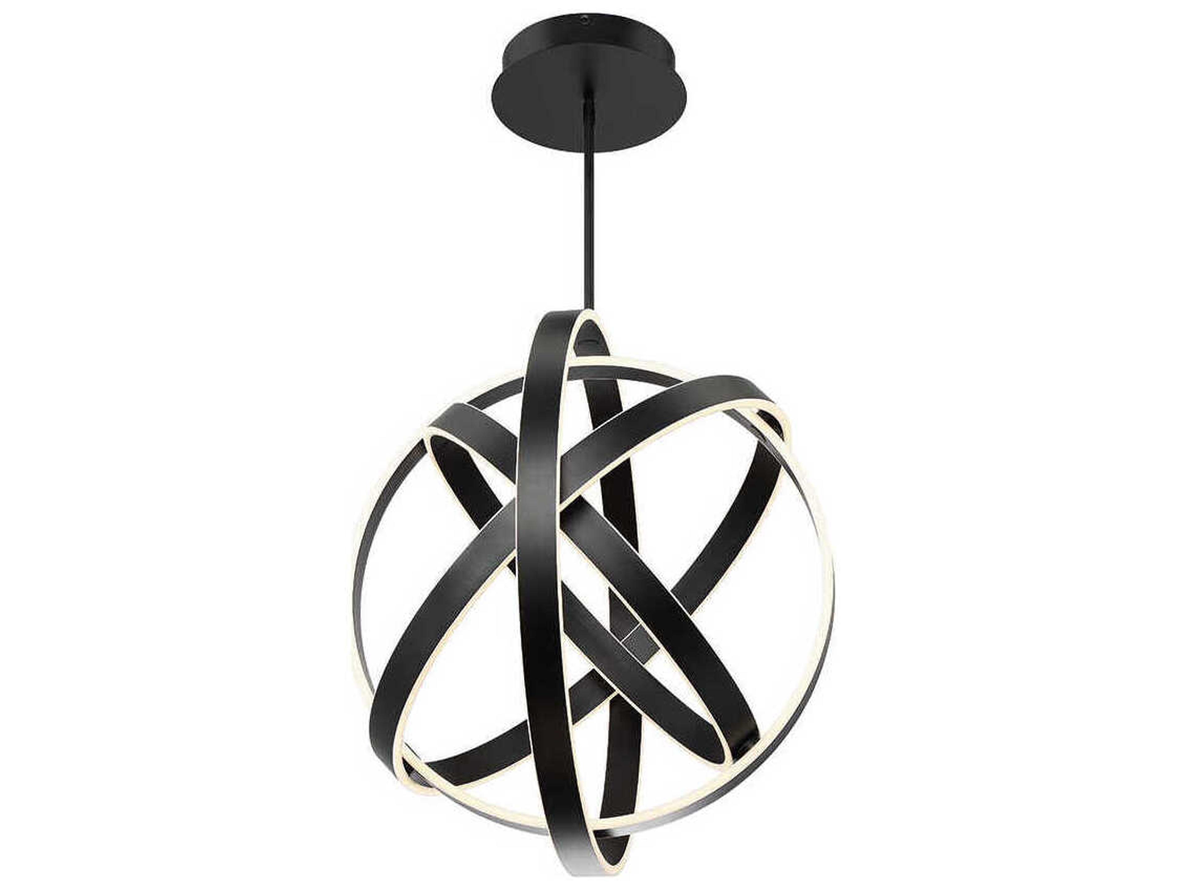 Kinetic 1-Light Black LED Pendant
