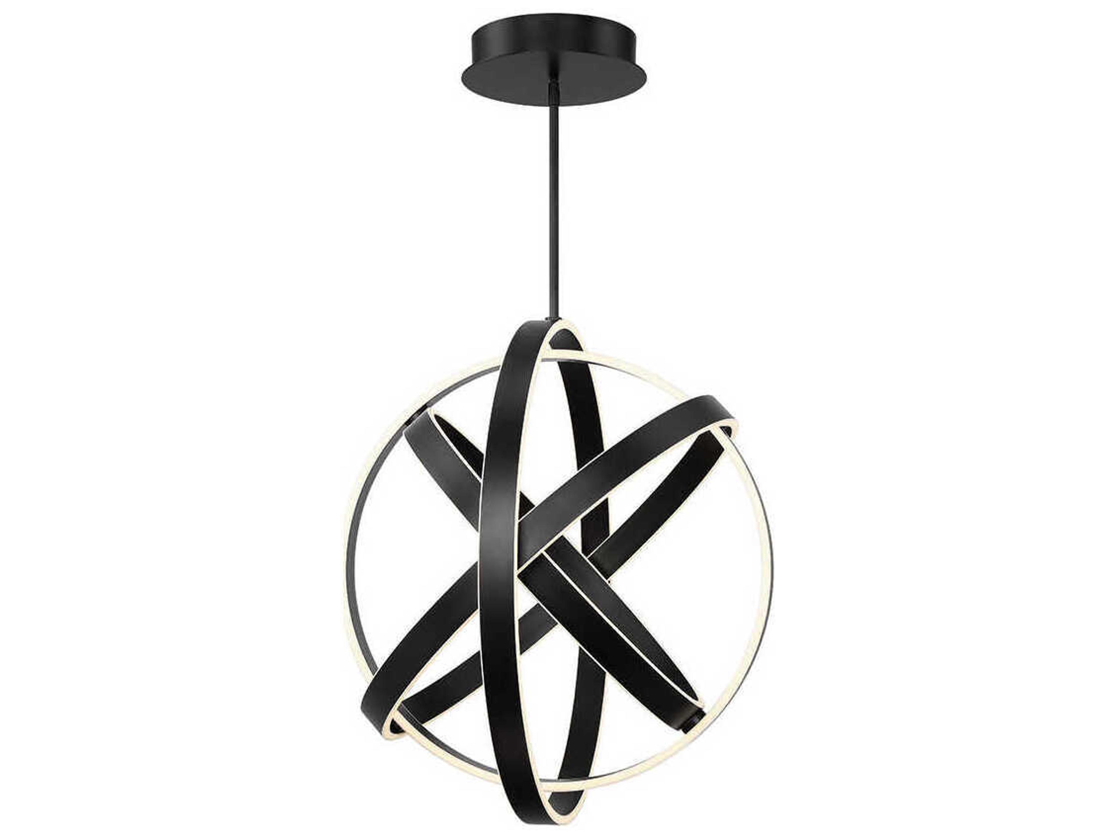 Modern Forms Kinetic 1-Light Black LED Pendant