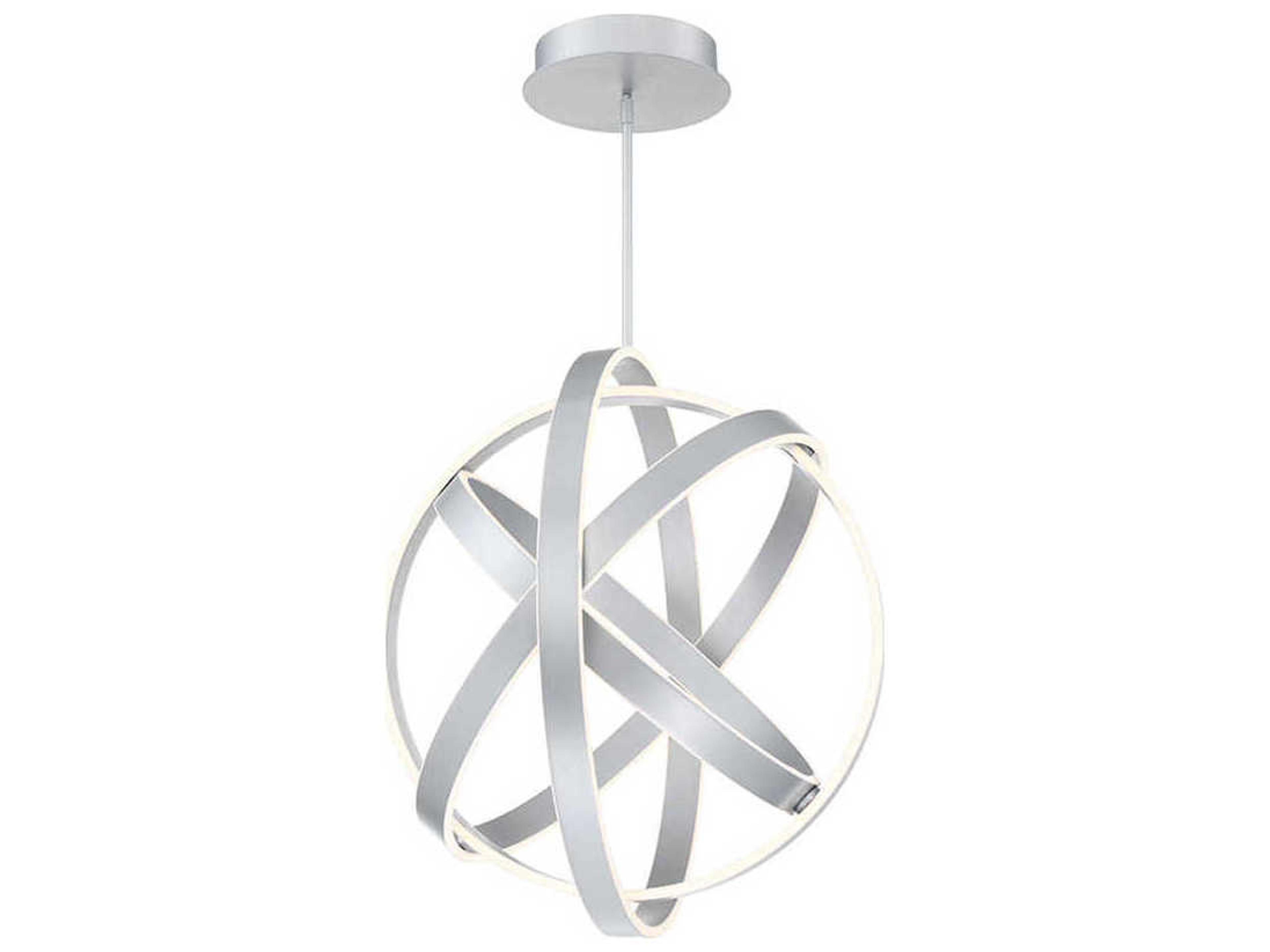 Kinetic 1-Light Titanium Silver LED Pendant