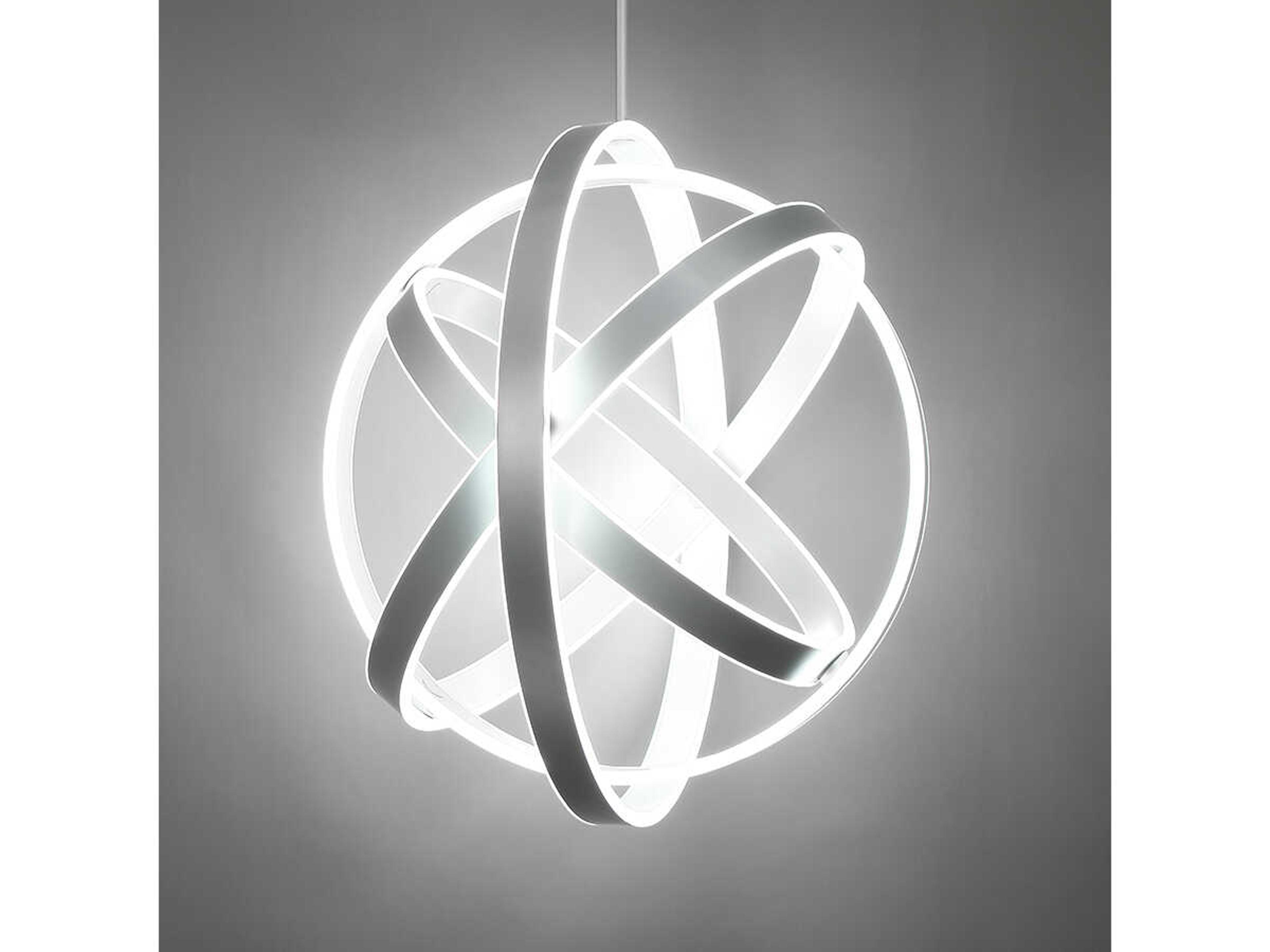 Modern Forms Kinetic 1-Light Titanium Silver LED Pendant