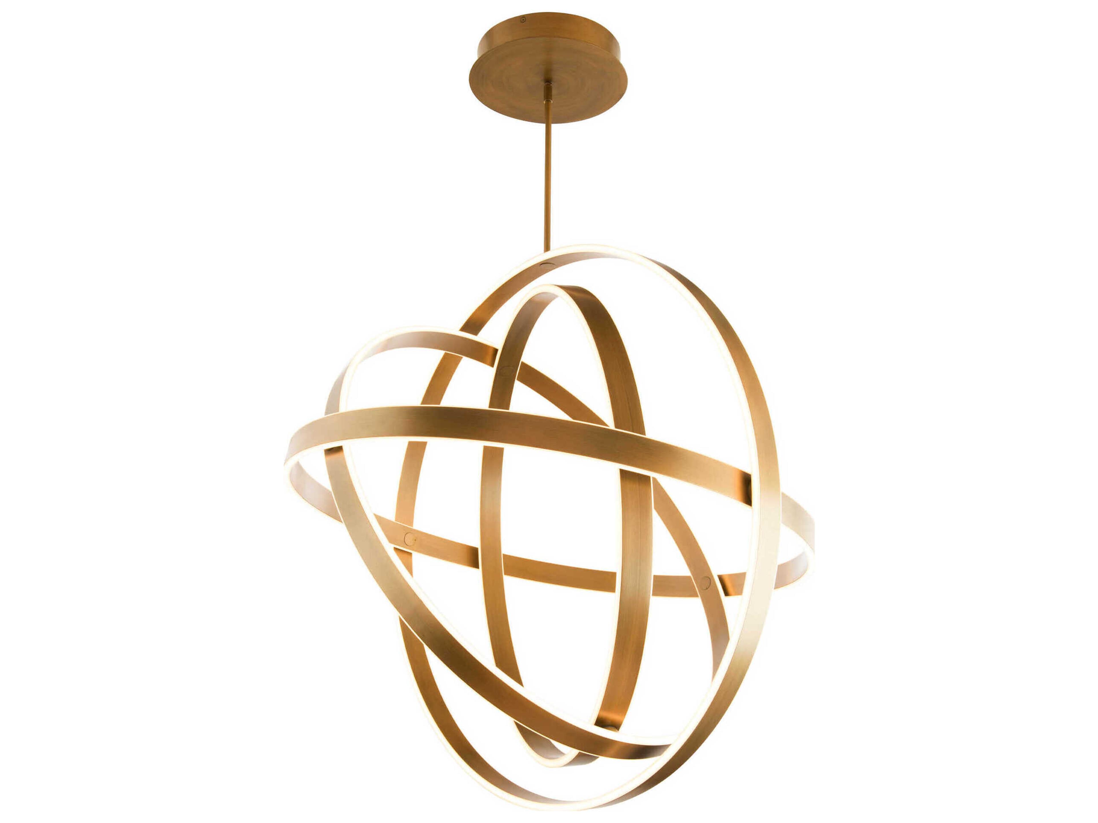 Modern Forms Kinetic 1-Light Aged Brass LED Pendant