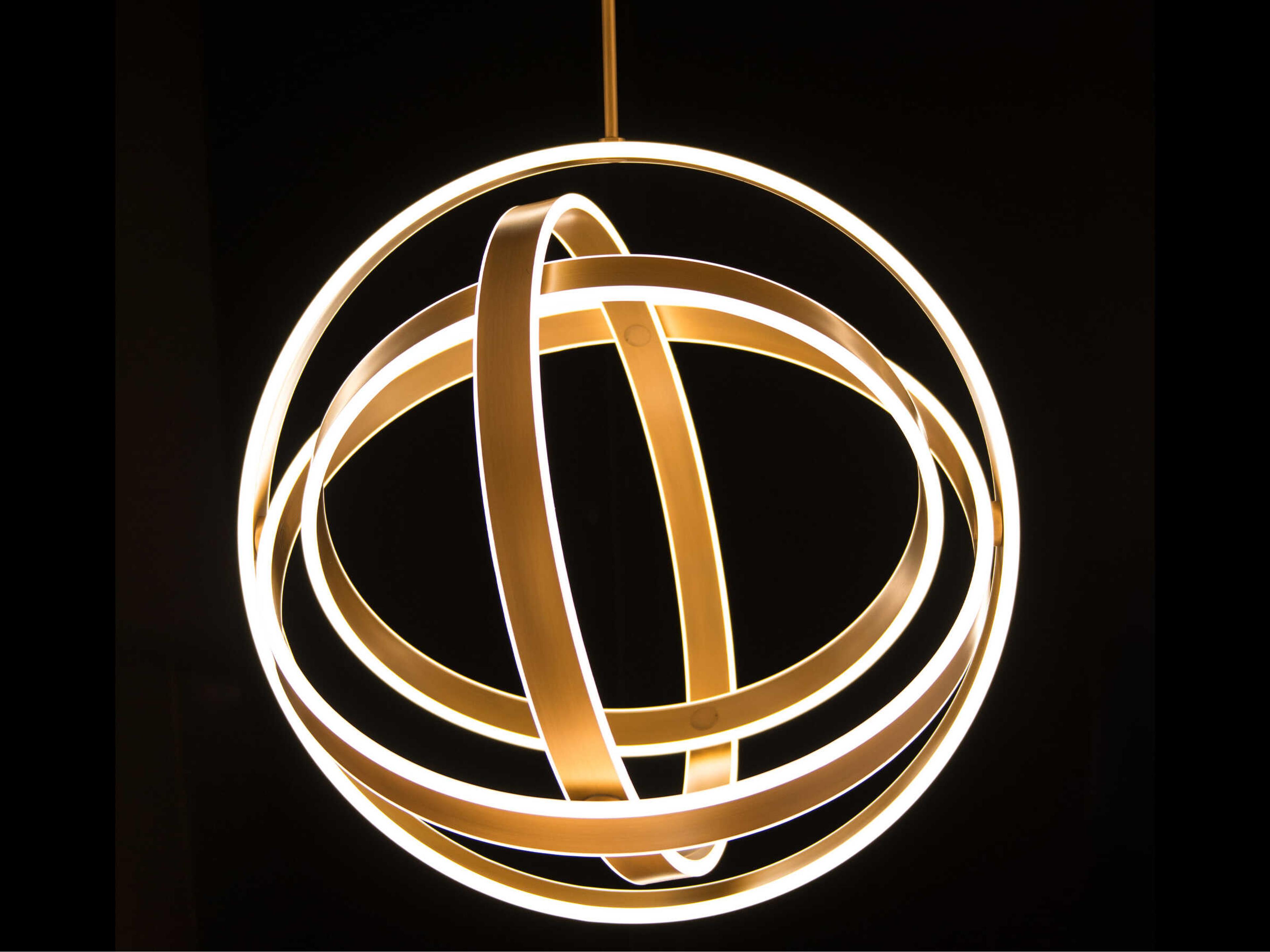 Modern Forms Kinetic 1-Light Aged Brass LED Pendant