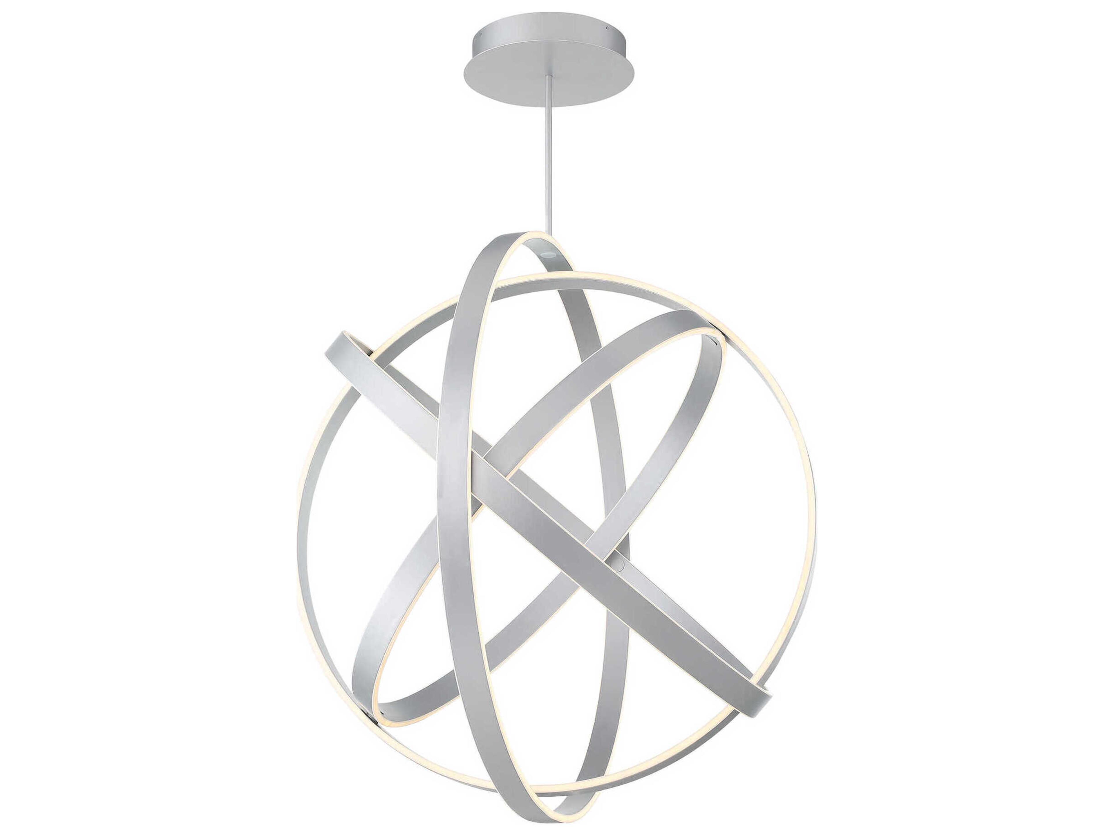 Kinetic 1-Light Titanium Silver LED Pendant