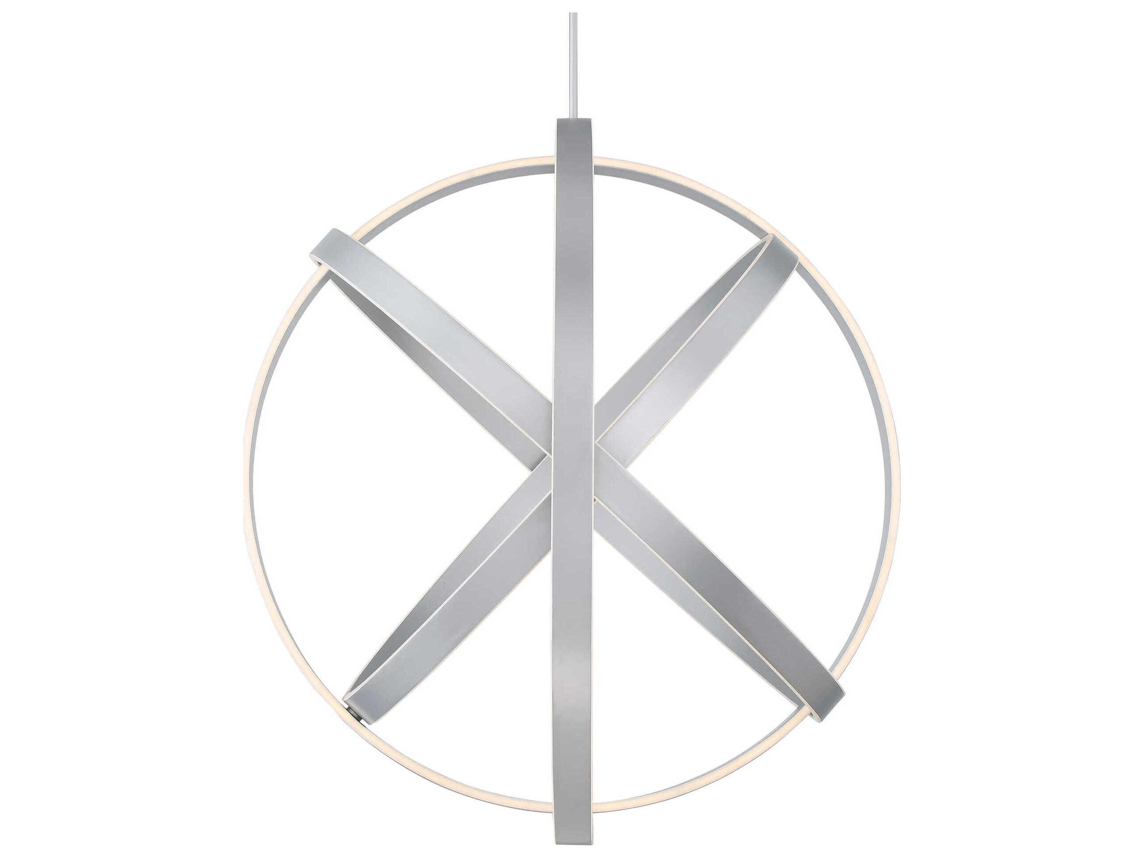 Modern Forms Kinetic 1-Light Titanium Silver LED Pendant