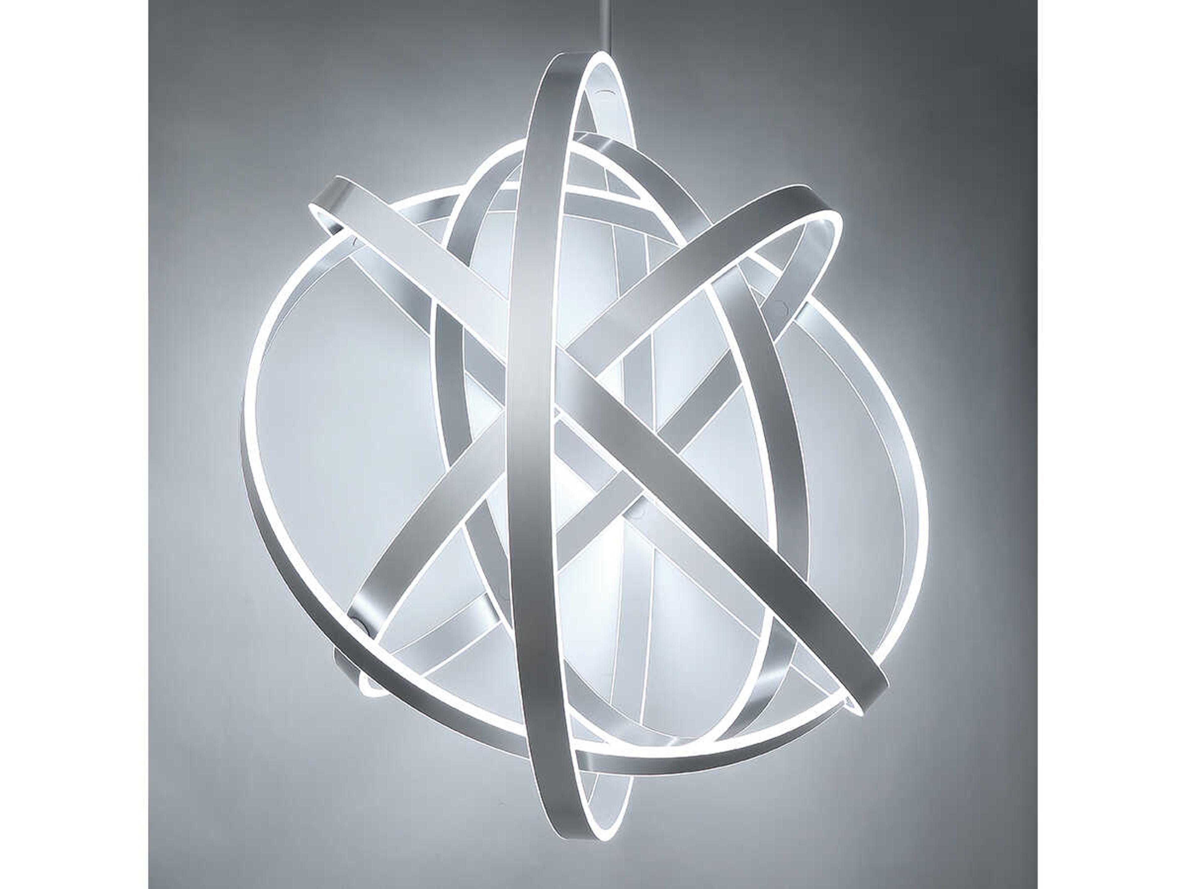 Modern Forms Kinetic 1-Light Titanium Silver LED Pendant