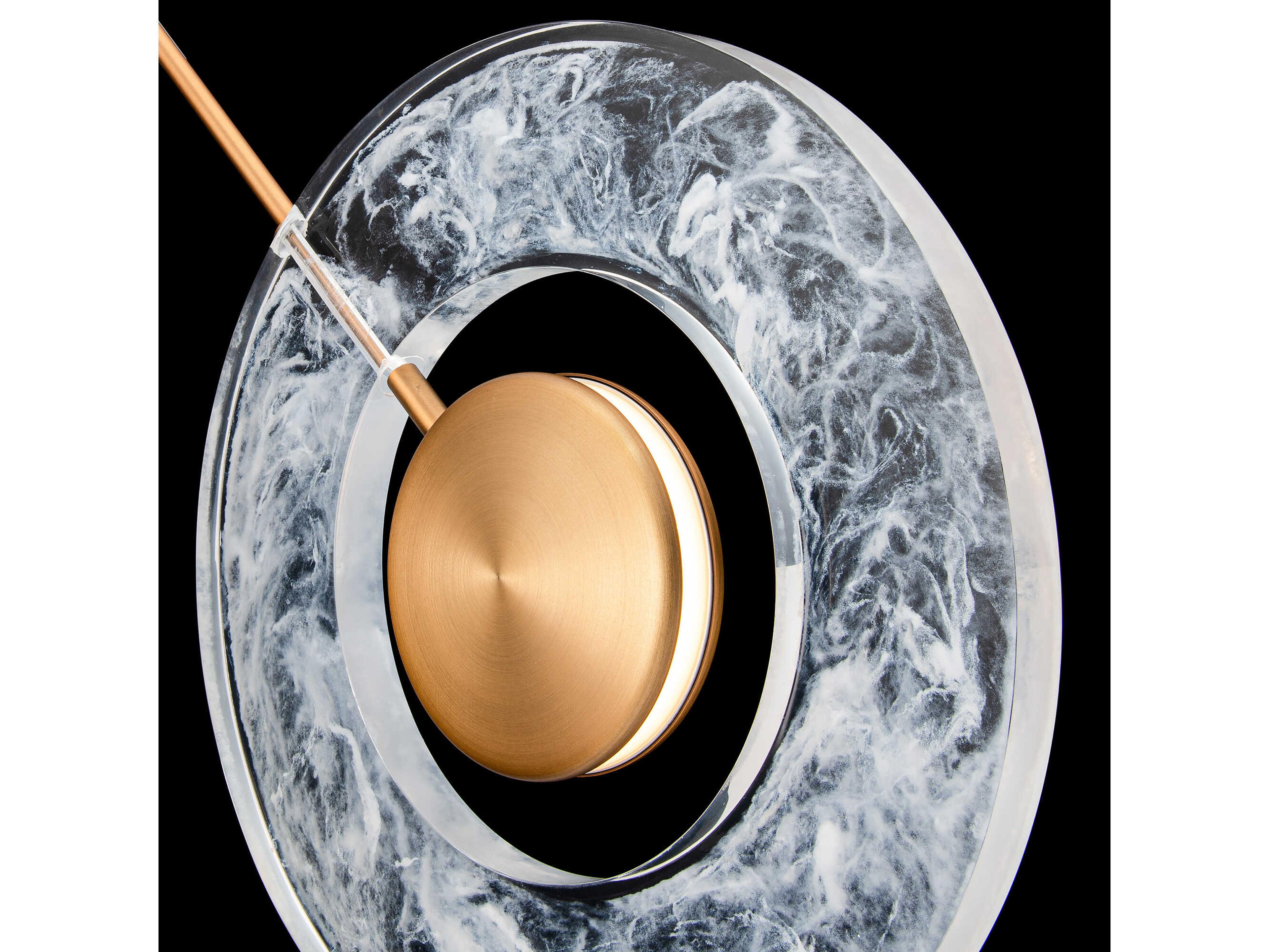 Modern Forms Cymbal 1-Light Aged Brass LED Round Pendant