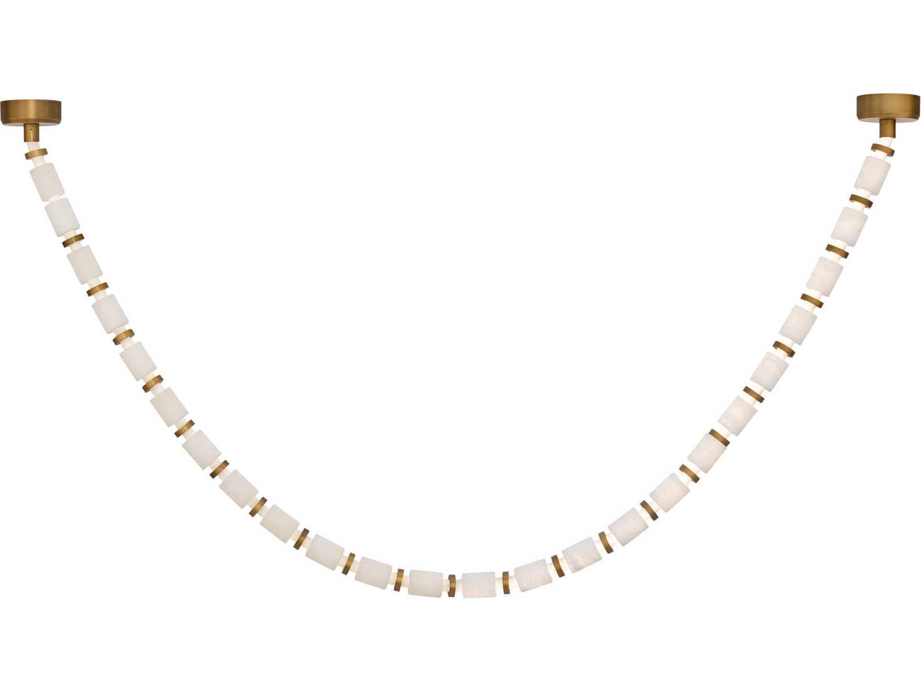 Entice 24-Light Aged Brass Linear Mini Pendant