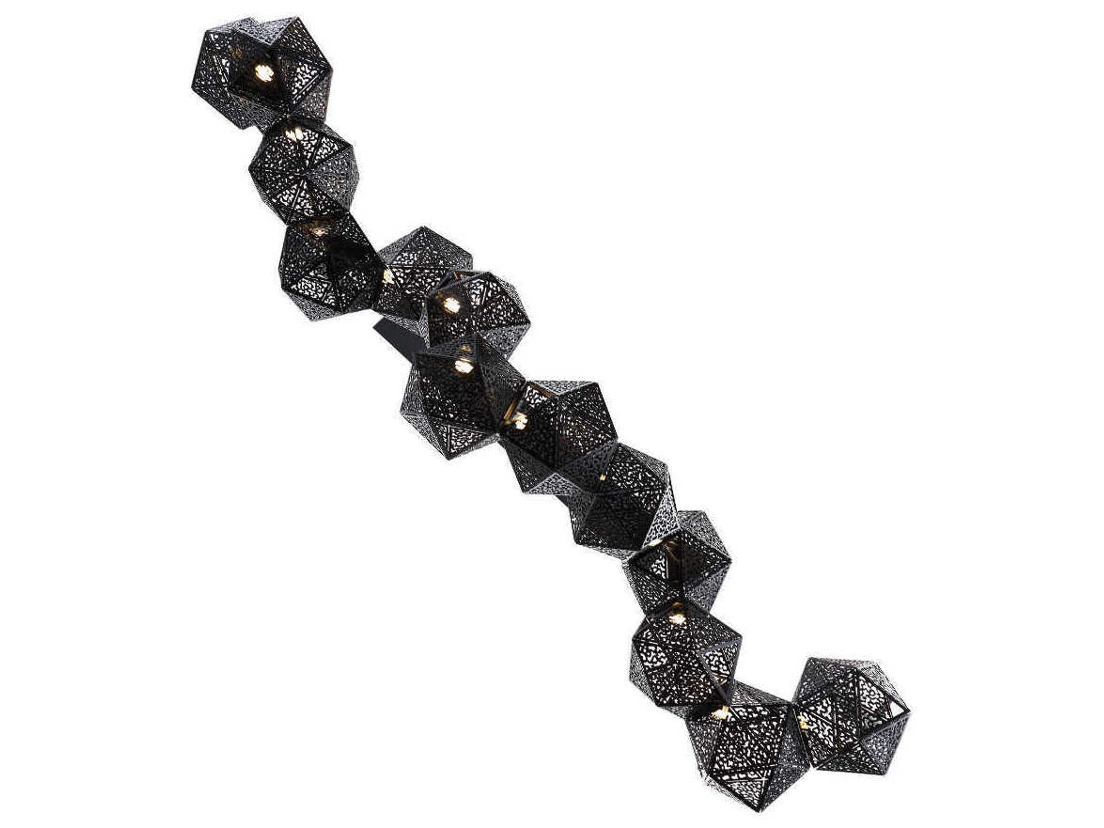 Modern Forms Riddle 13-Light Black LED Geometric Linear Island Pendant