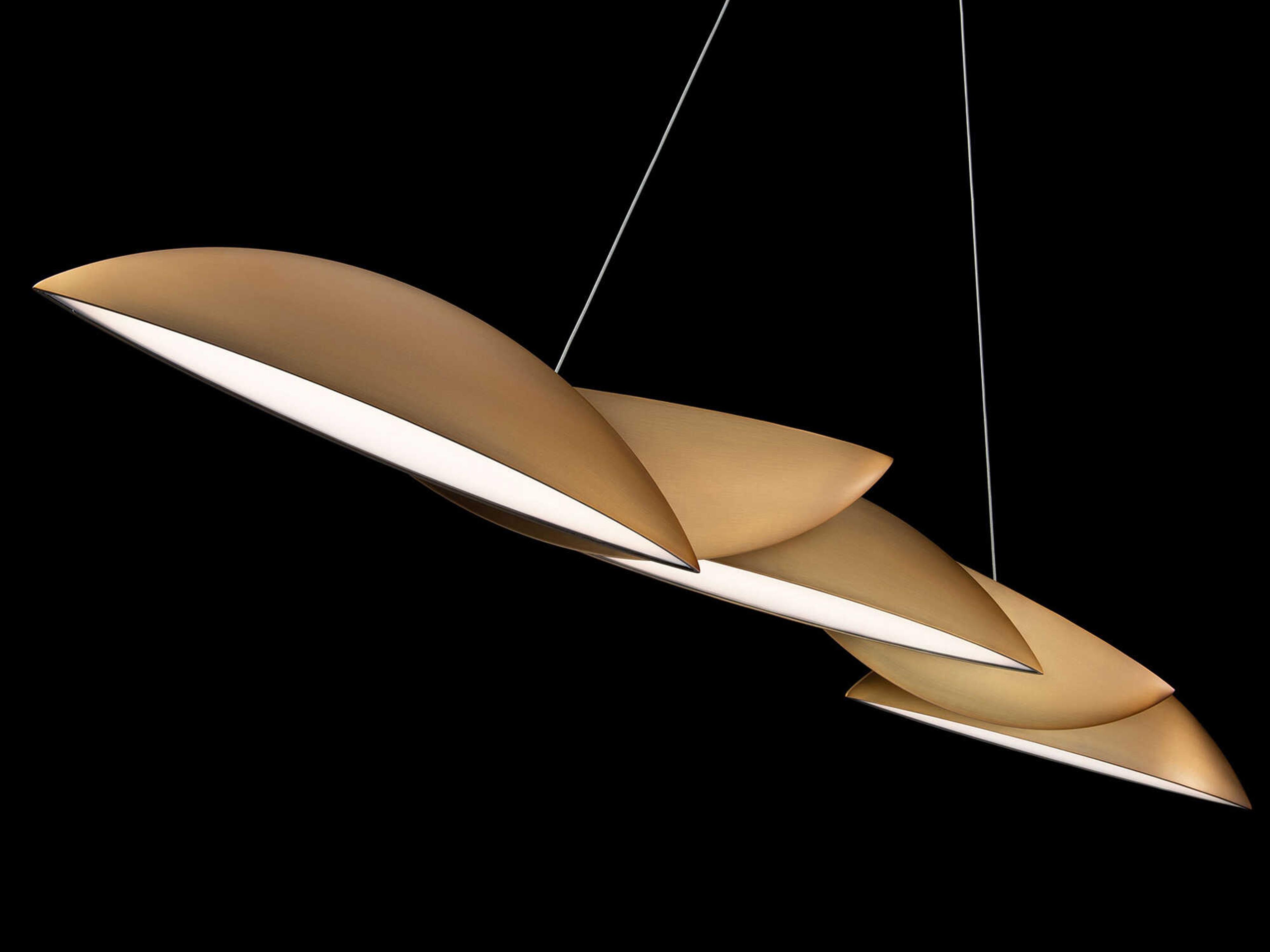 Modern Forms Sydney 5-Light Aged Brass LED Linear Island Pendant