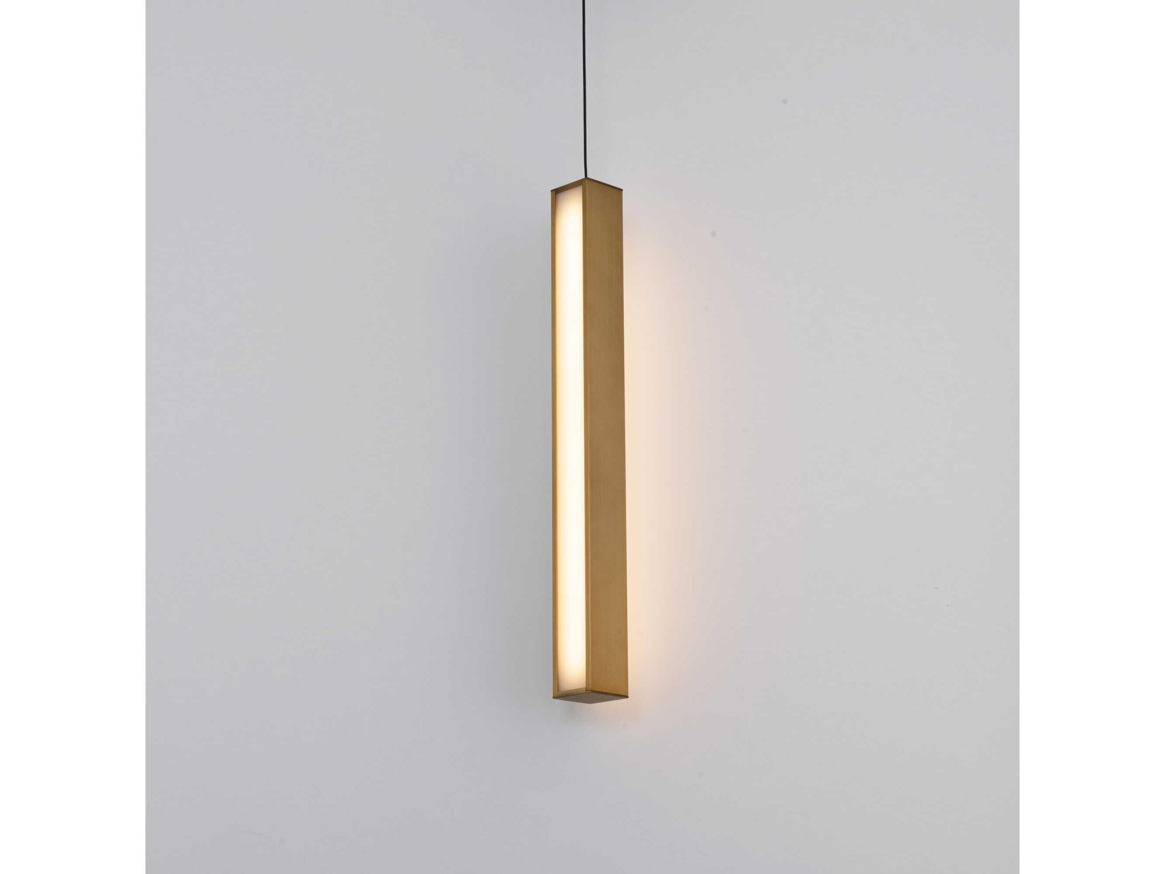 Modern Forms Chaos 1-Light Aged Brass LED Geometric Mini Pendant