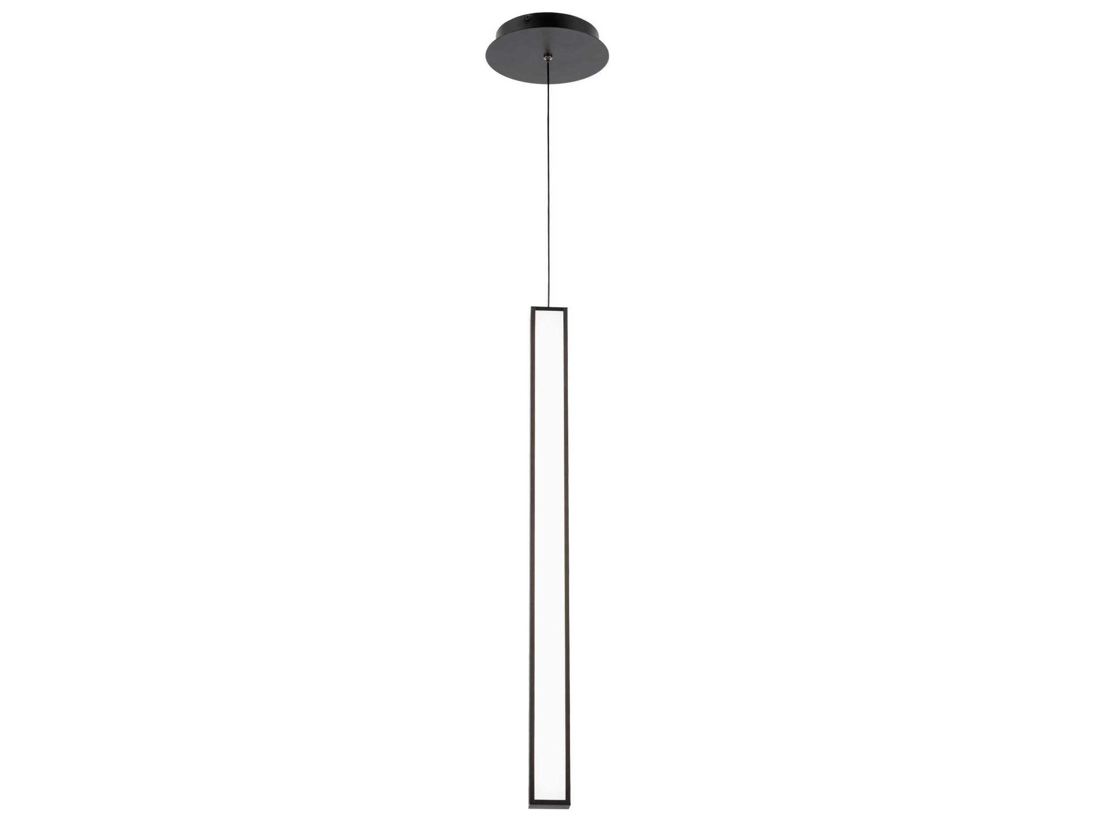 Modern Forms Chaos 1-Light Black LED Geometric Mini Pendant