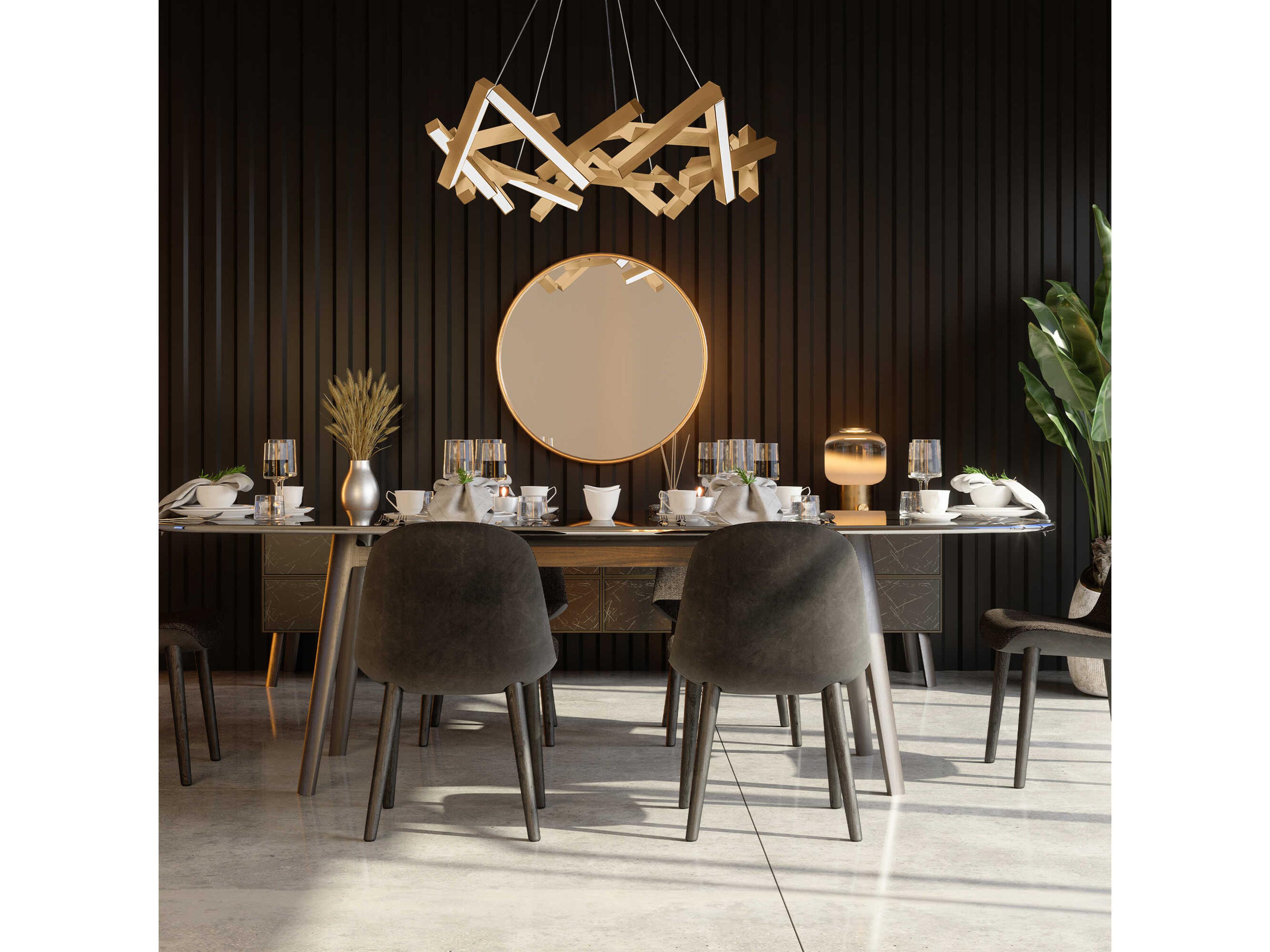 Modern Forms Chaos 21-Light Aged Brass LED Pendant