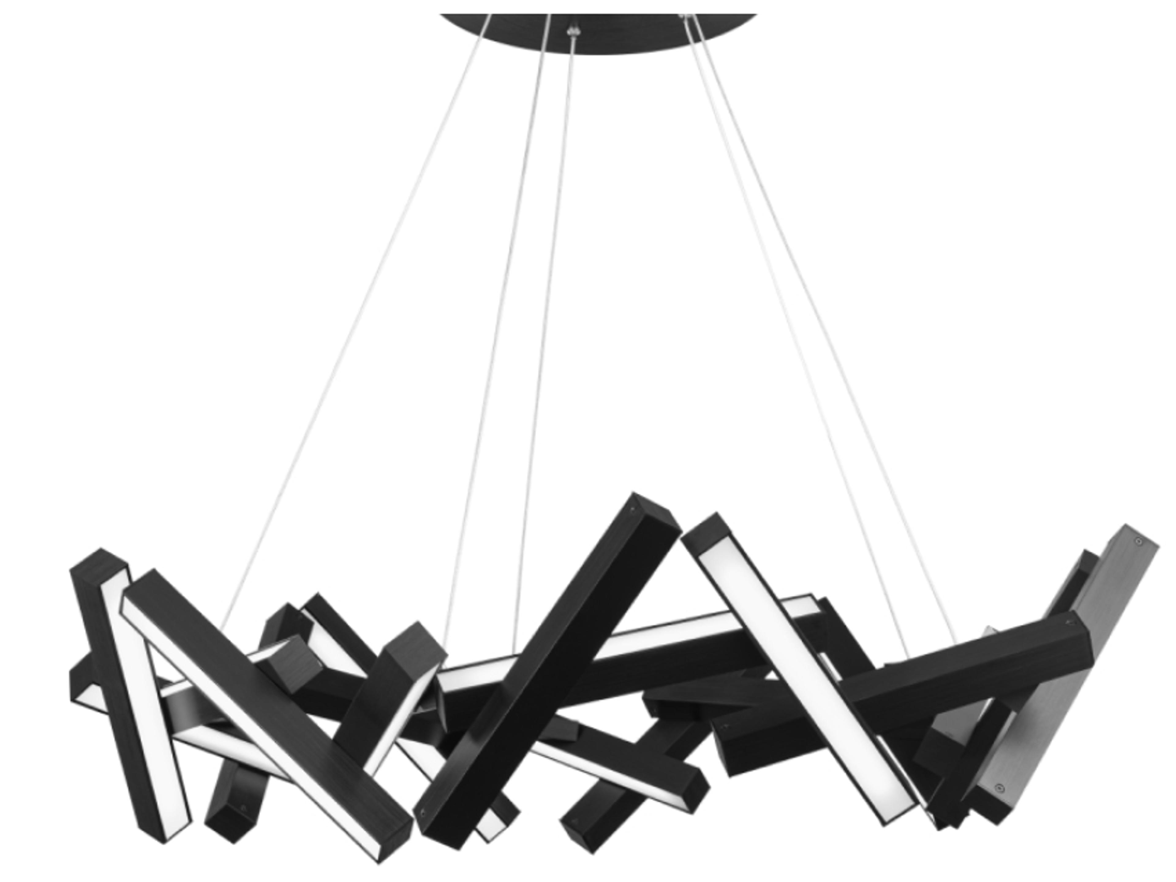 Chaos 21-Light Black LED Pendant
