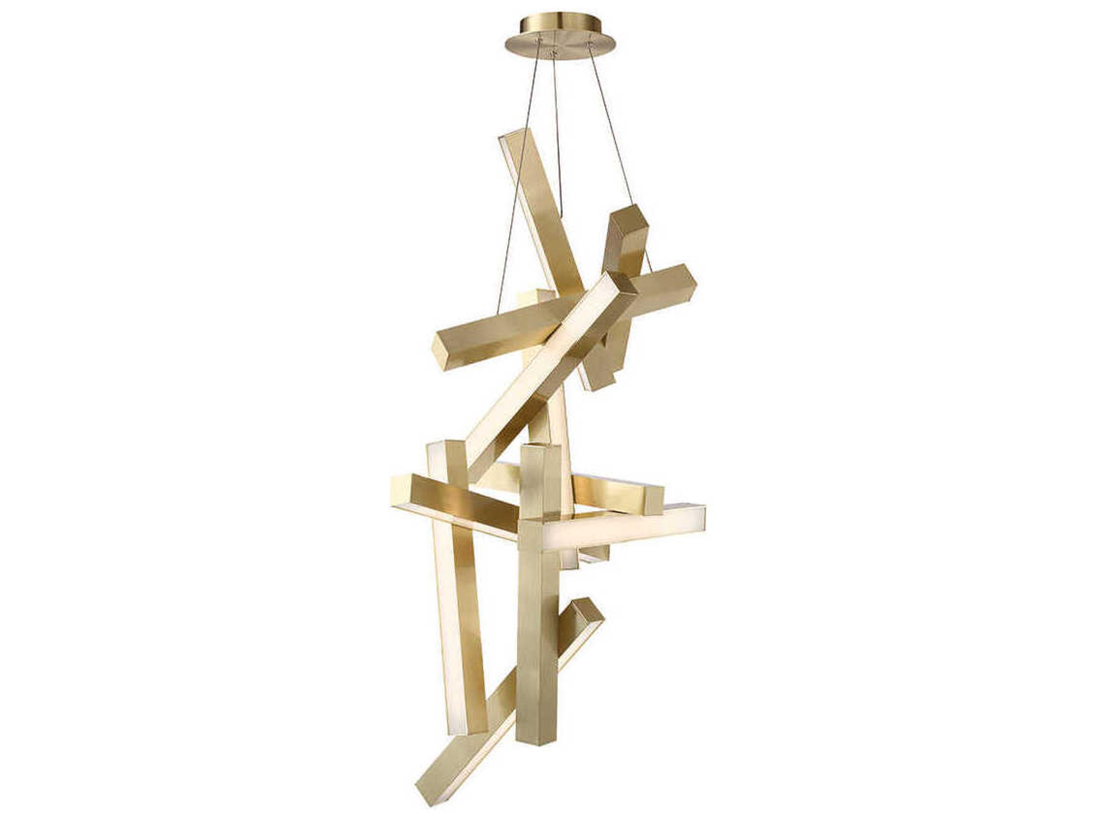 Modern Forms Chaos 12-Light Aged Brass LED Pendant