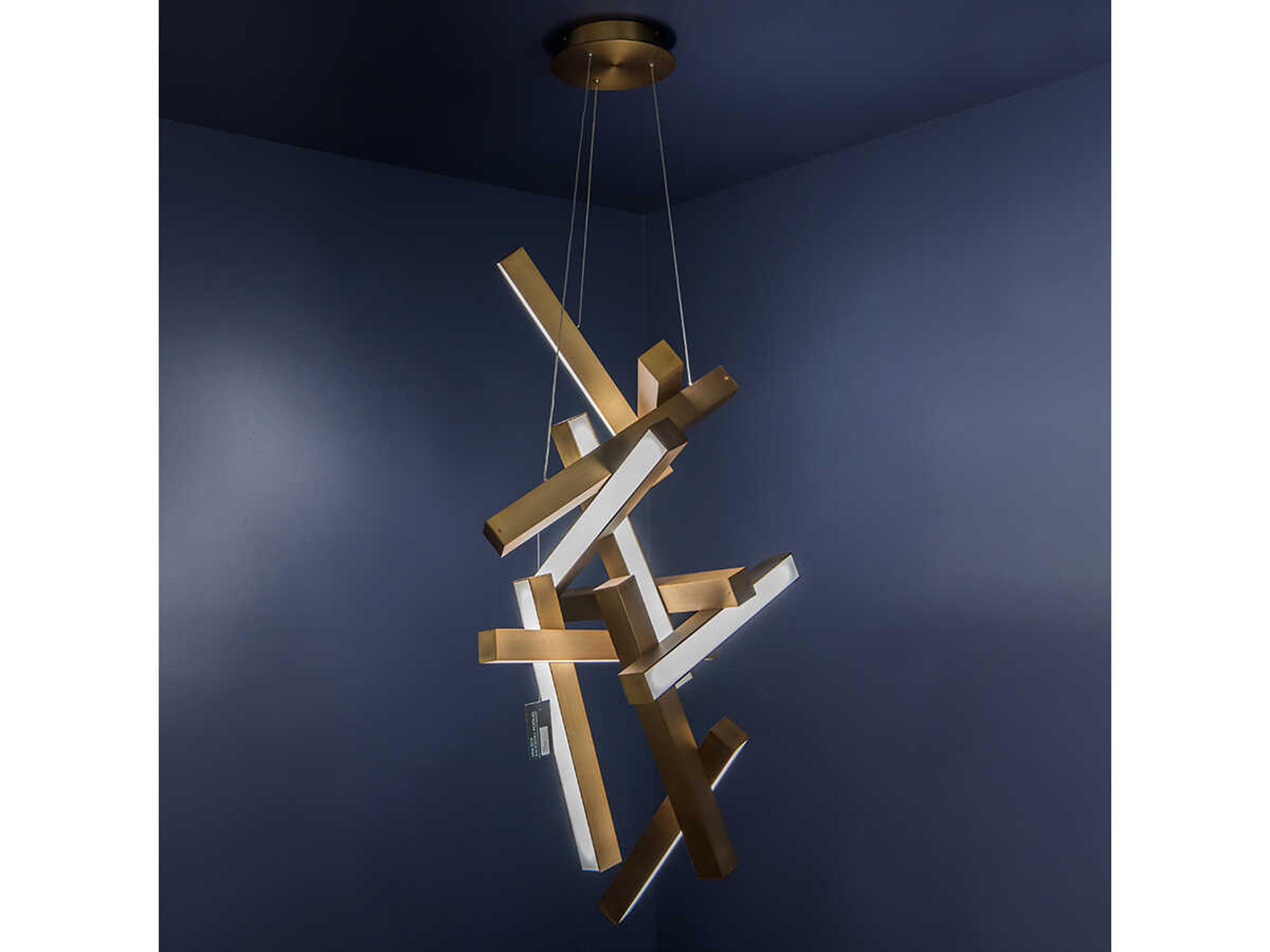 Modern Forms Chaos 12-Light Aged Brass LED Pendant