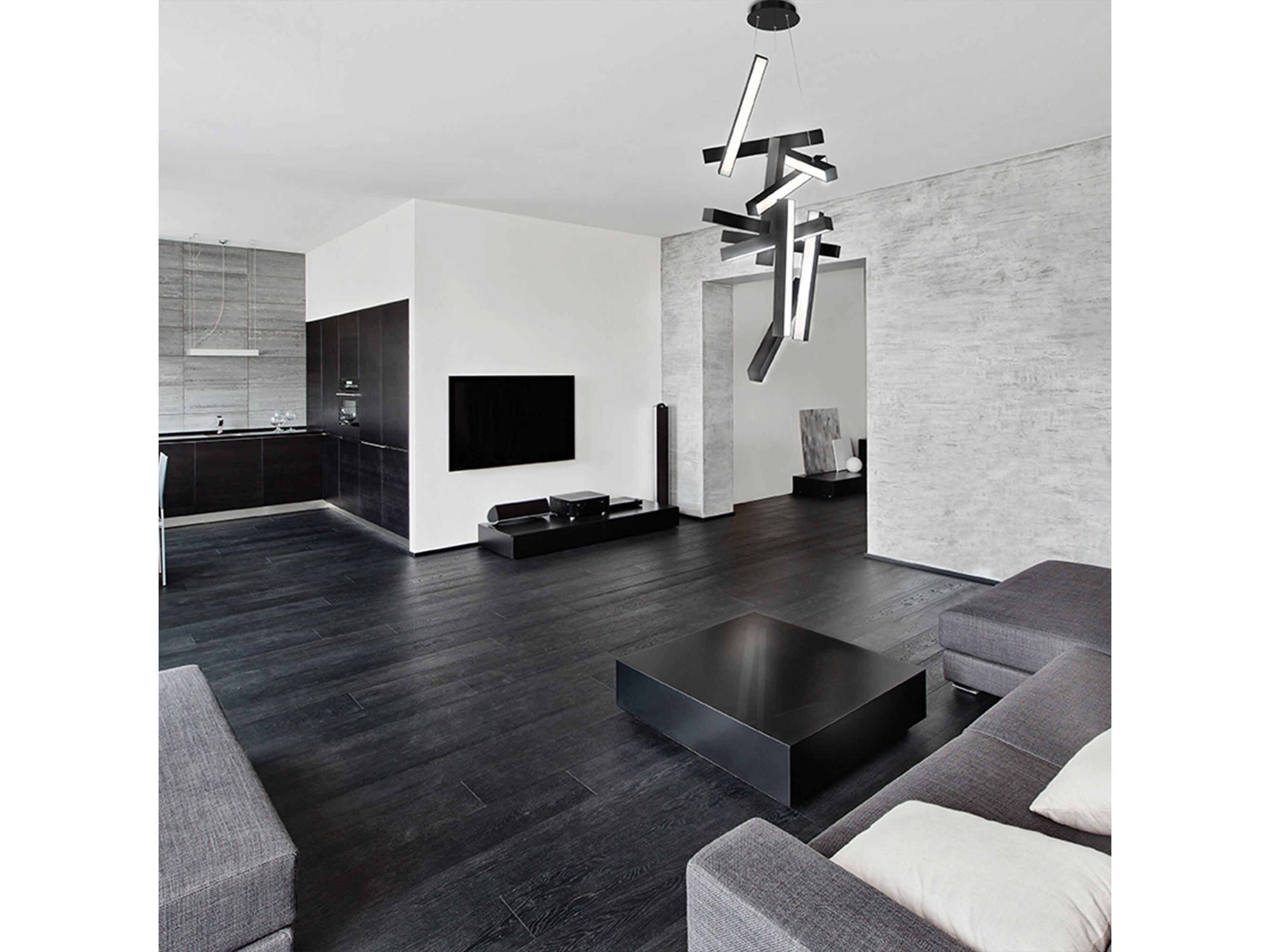 Modern Forms Chaos 12-Light Black LED Pendant