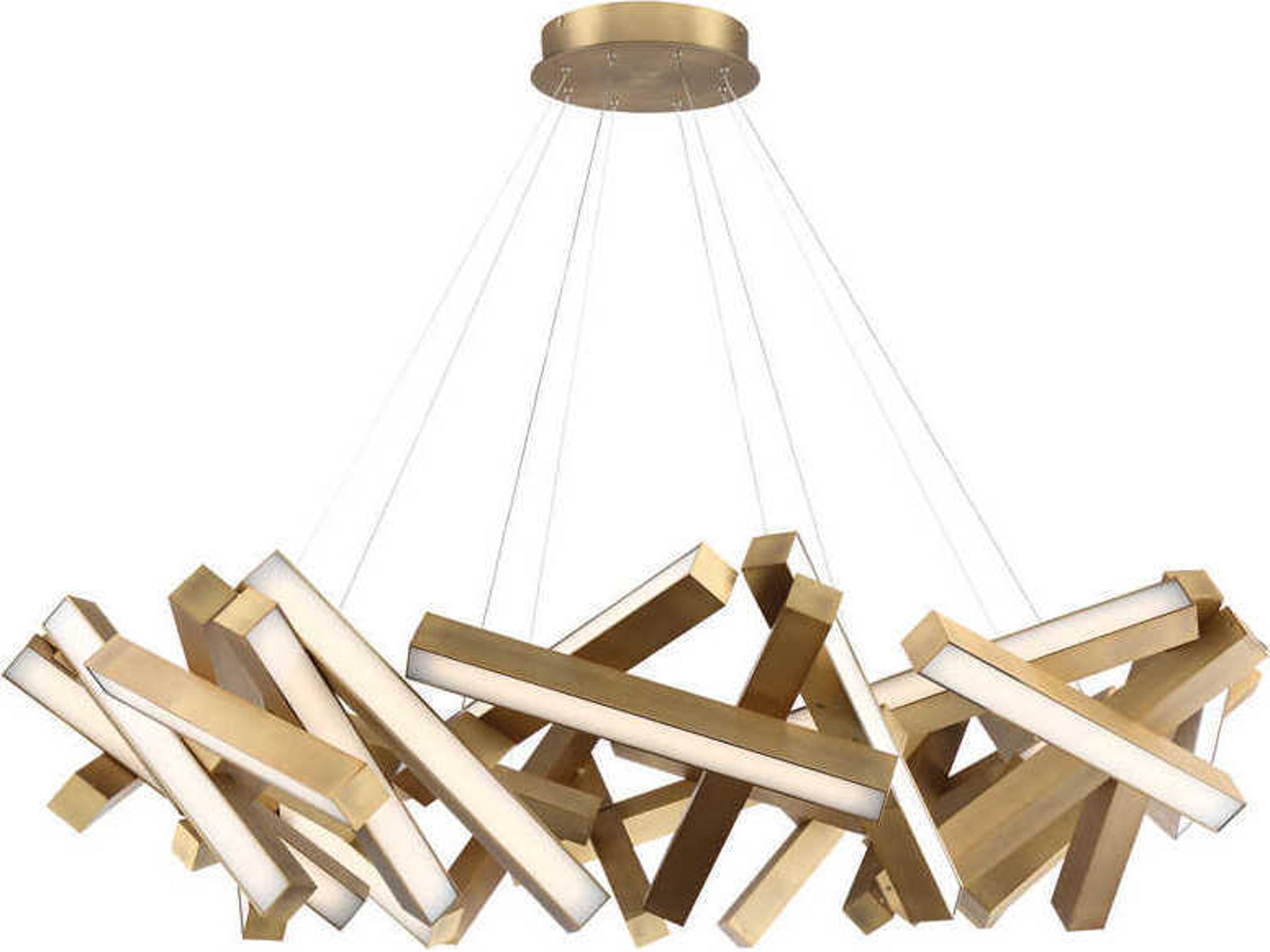 Modern Forms Chaos 31-Light Aged Brass LED Pendant