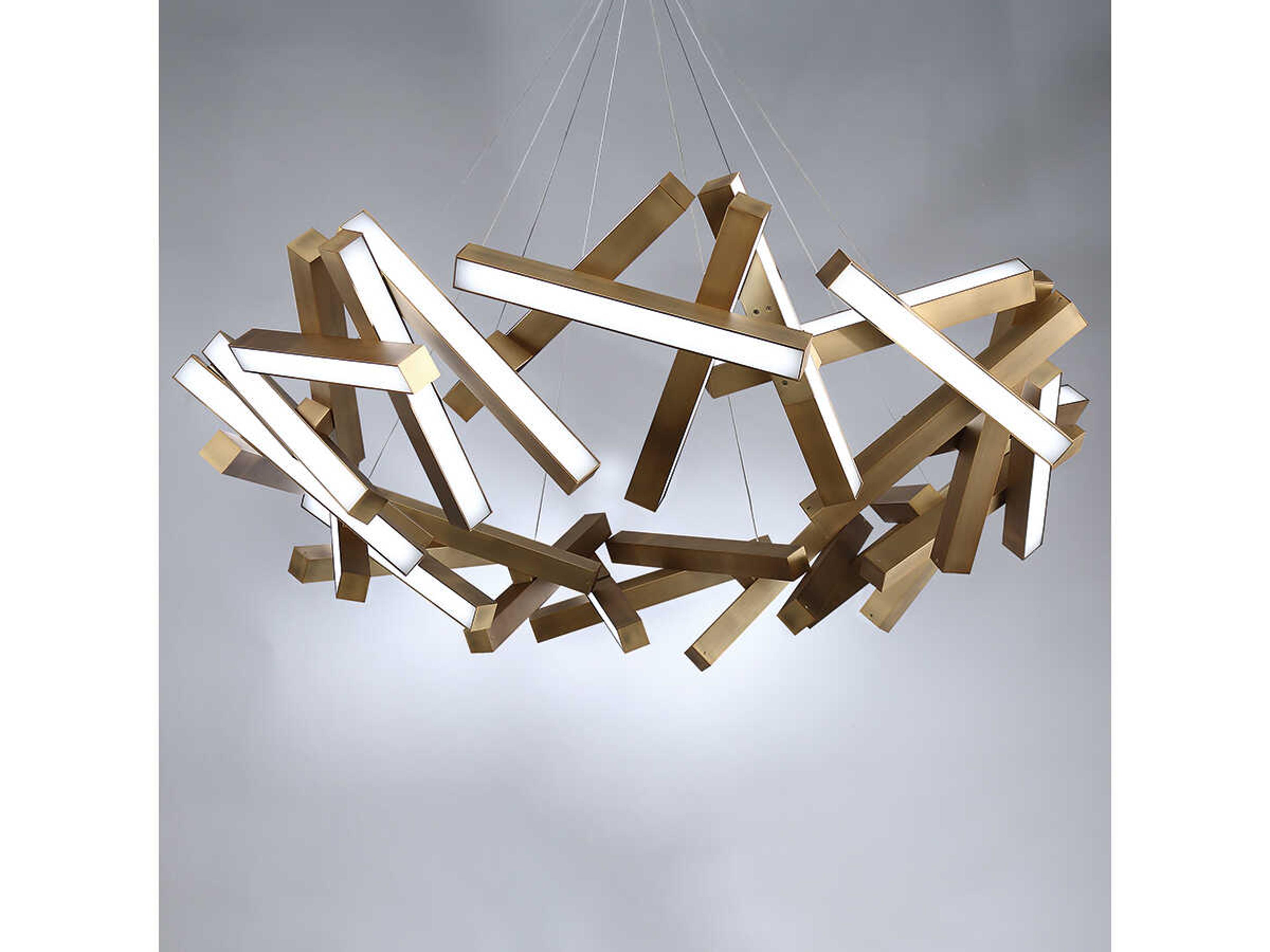 Modern Forms Chaos 31-Light Aged Brass LED Pendant
