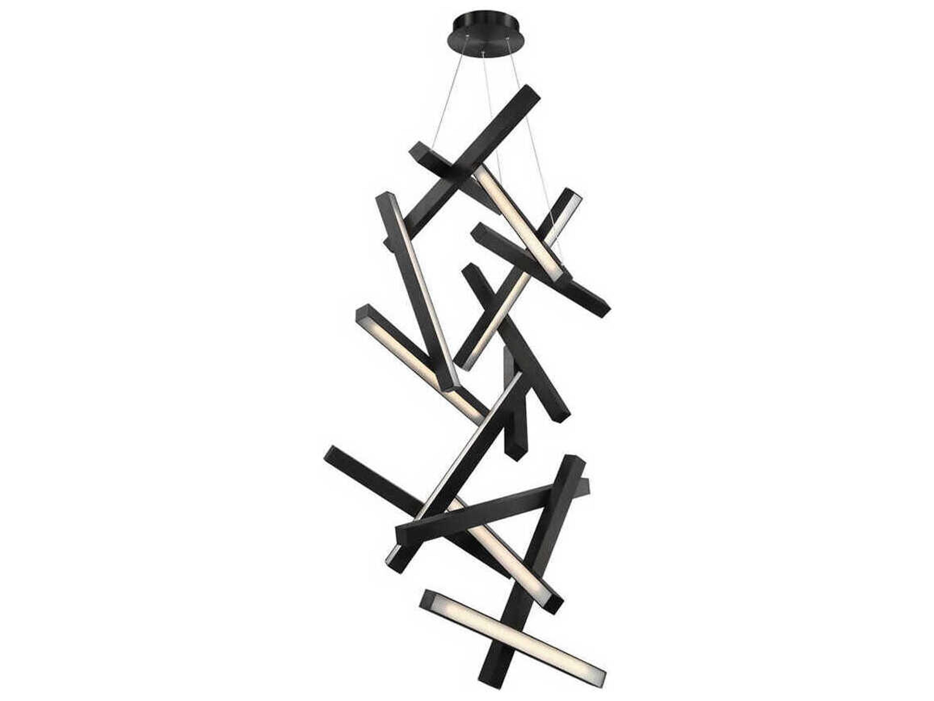 Chaos 15-Light Black LED Pendant