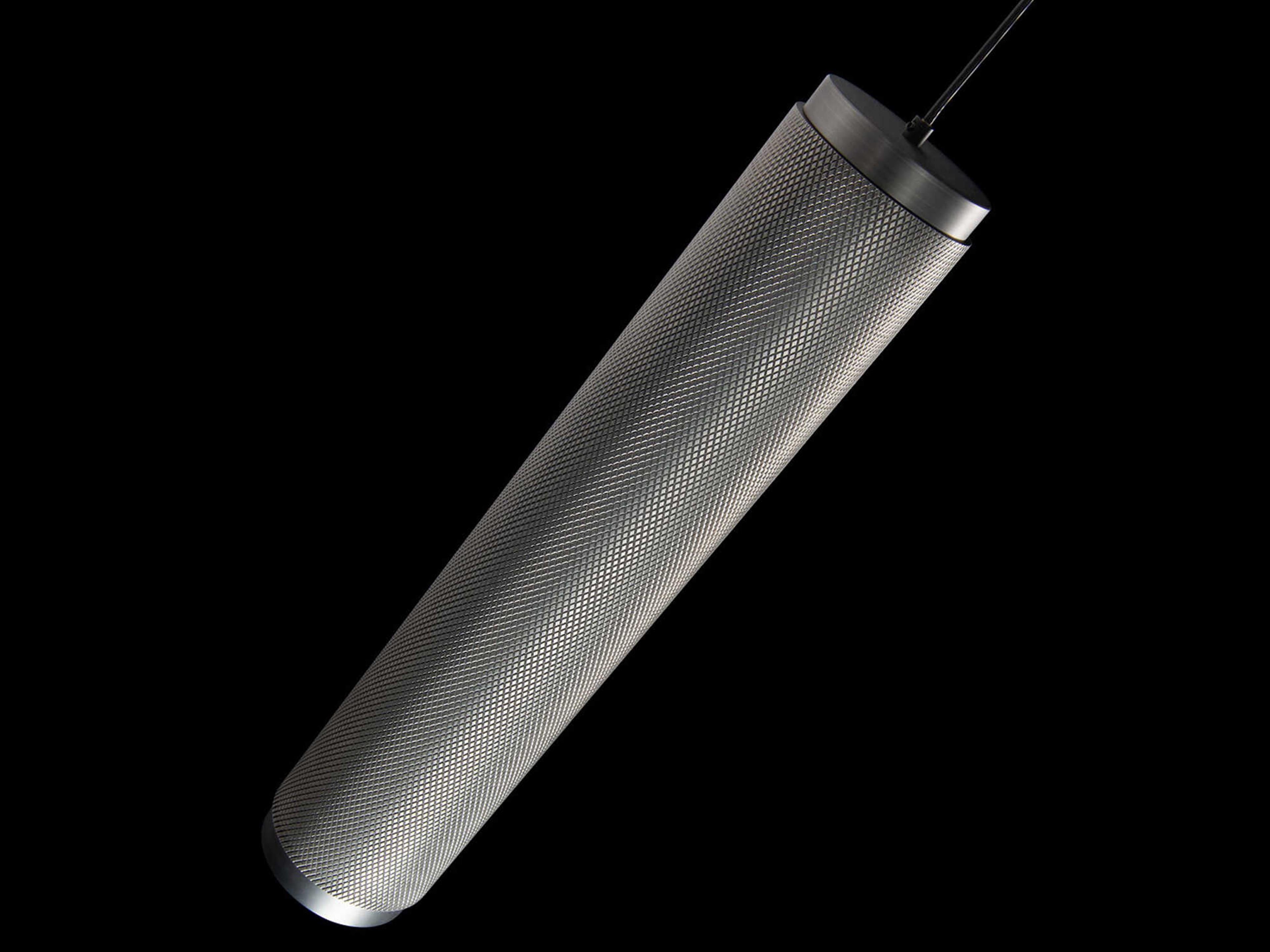 Modern Forms Burning Man 1-Light Antique Nickel Glass LED Cylinder Mini Pendant