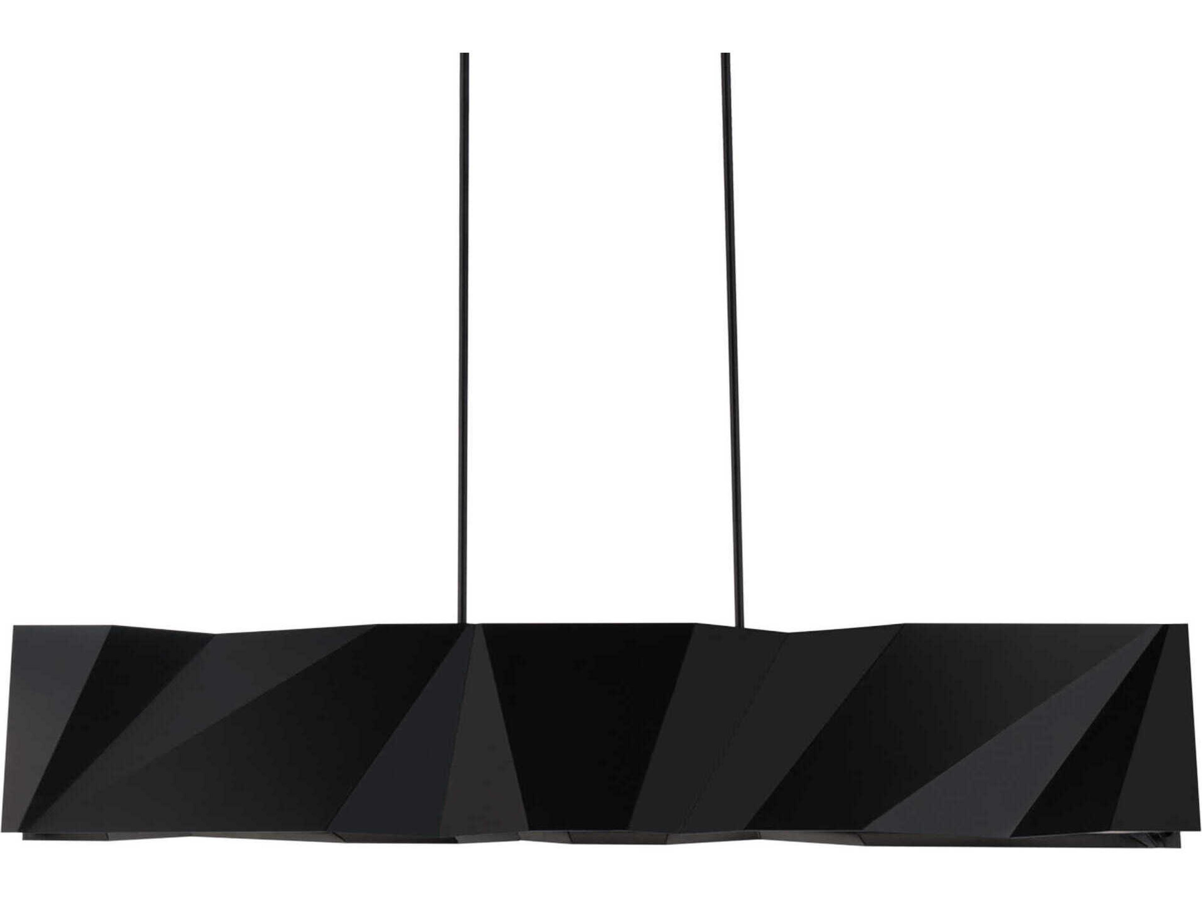 Modern Forms Intrasection 1-Light Black LED Geometric Linear Island Pendant
