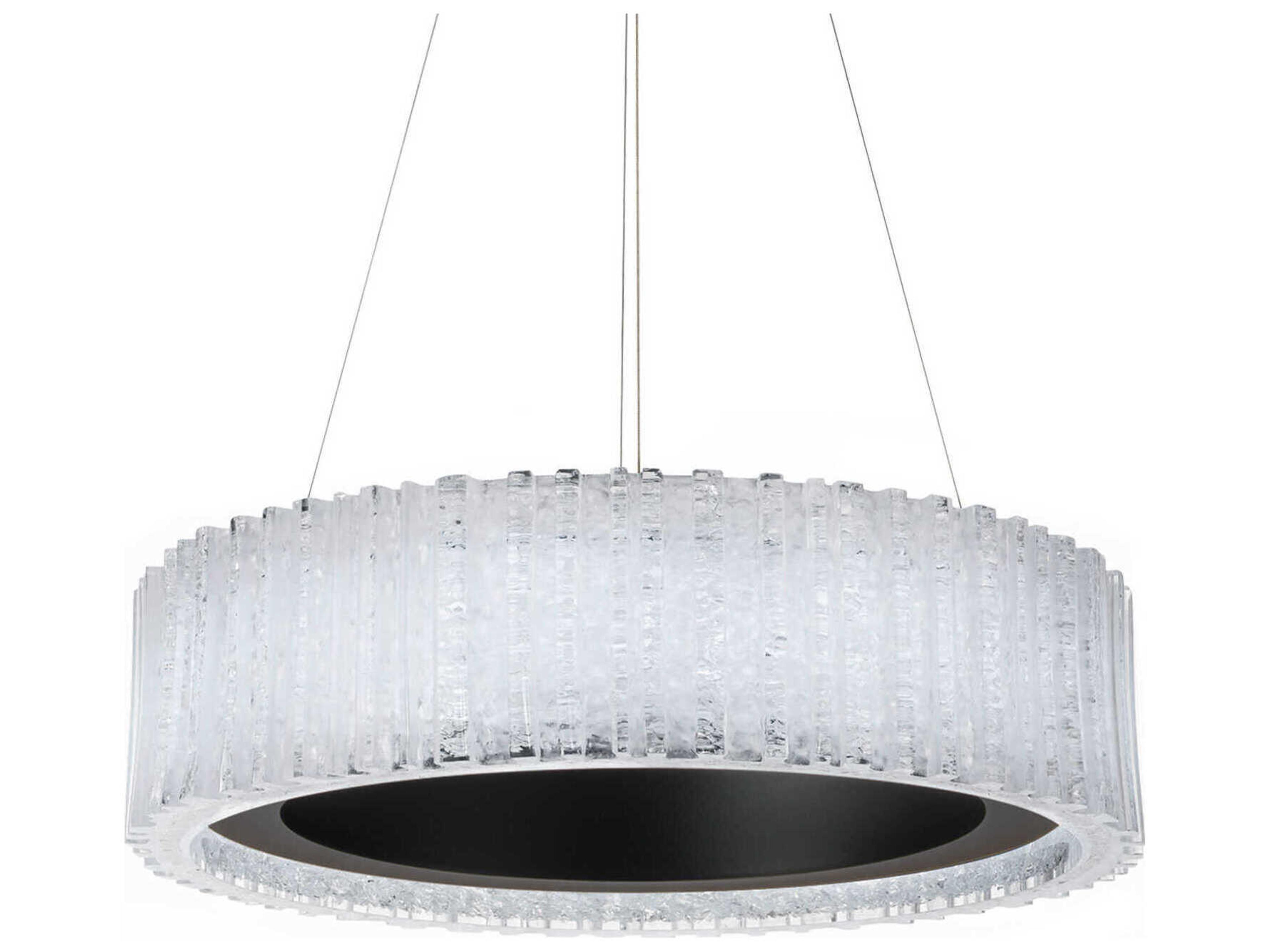 Modern Forms Rhiannon 1-Light Black Crystal LED Round Pendant